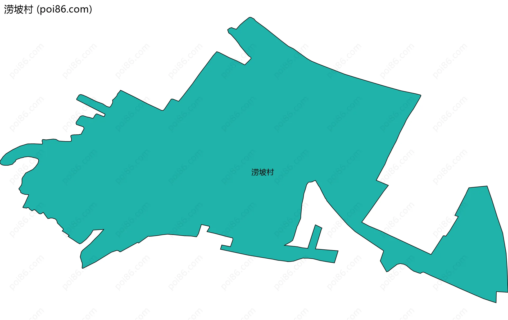 涝坡村边界地图