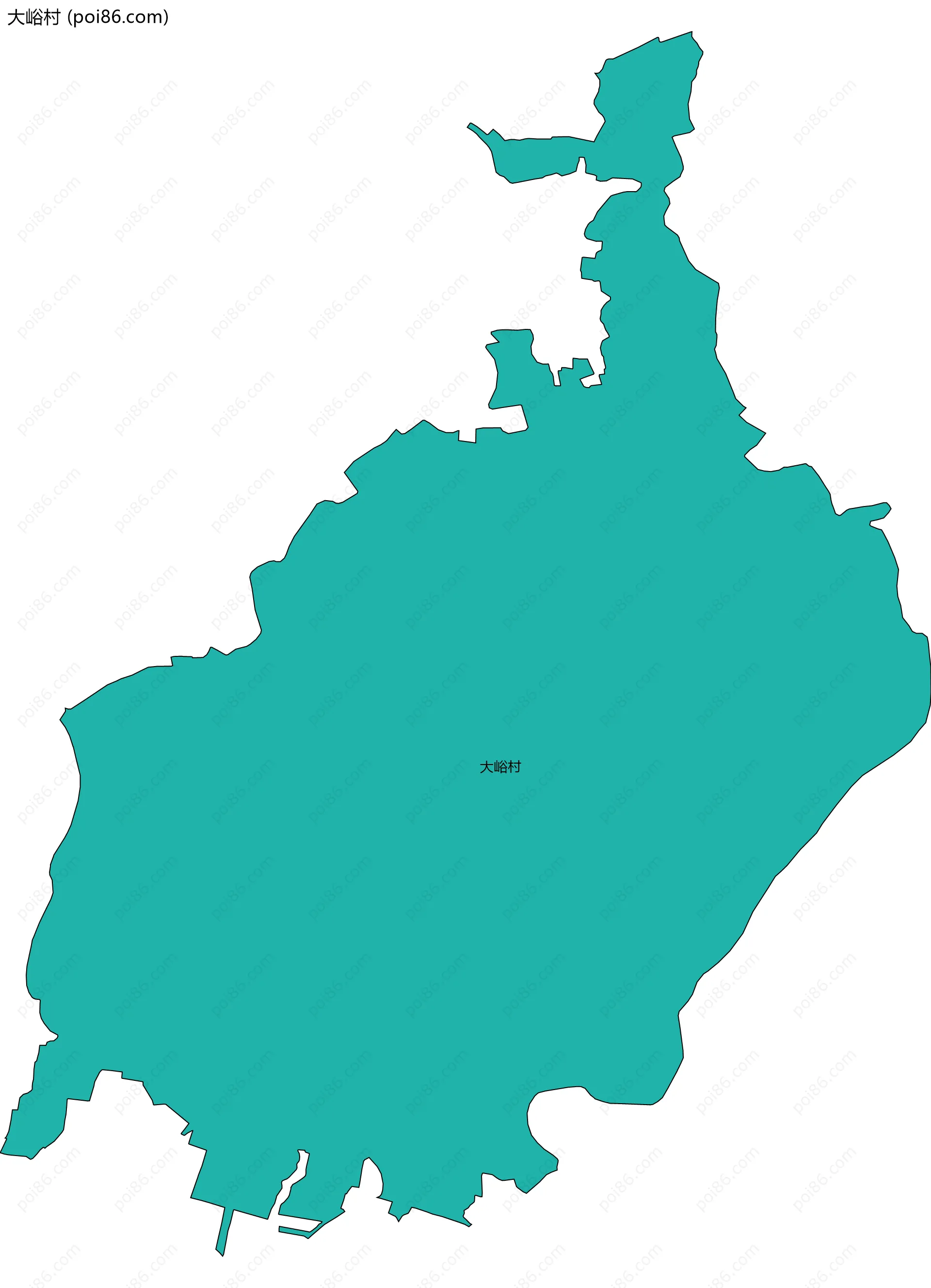 大峪村边界地图