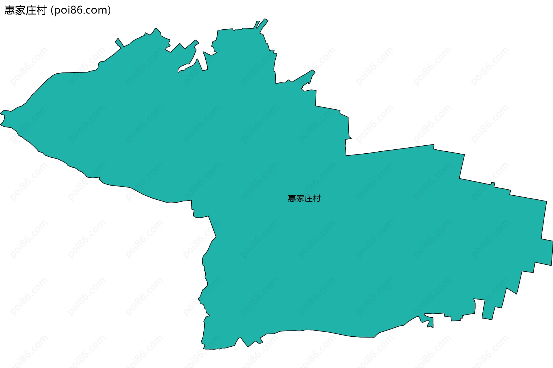惠家庄村边界地图