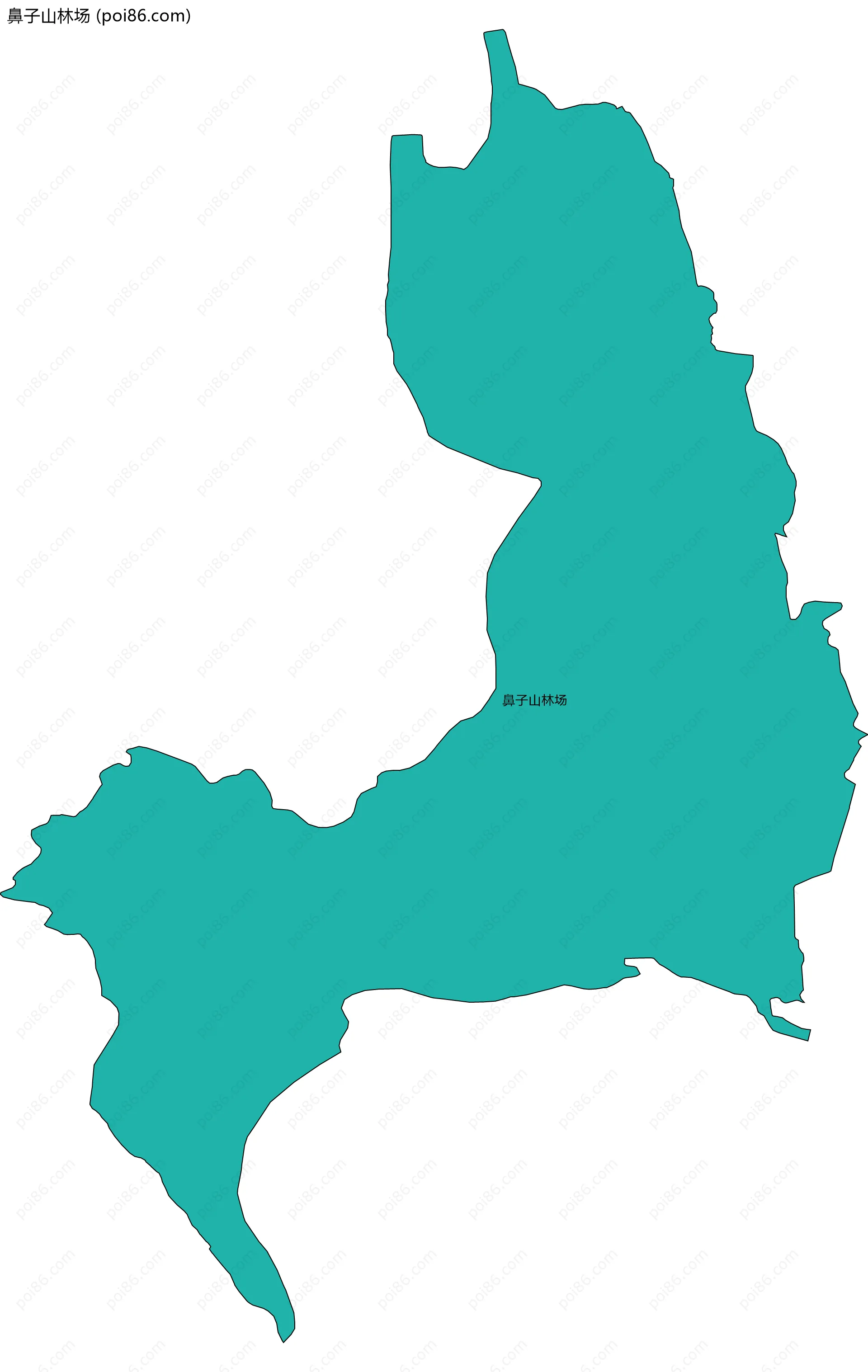鼻子山林场边界地图