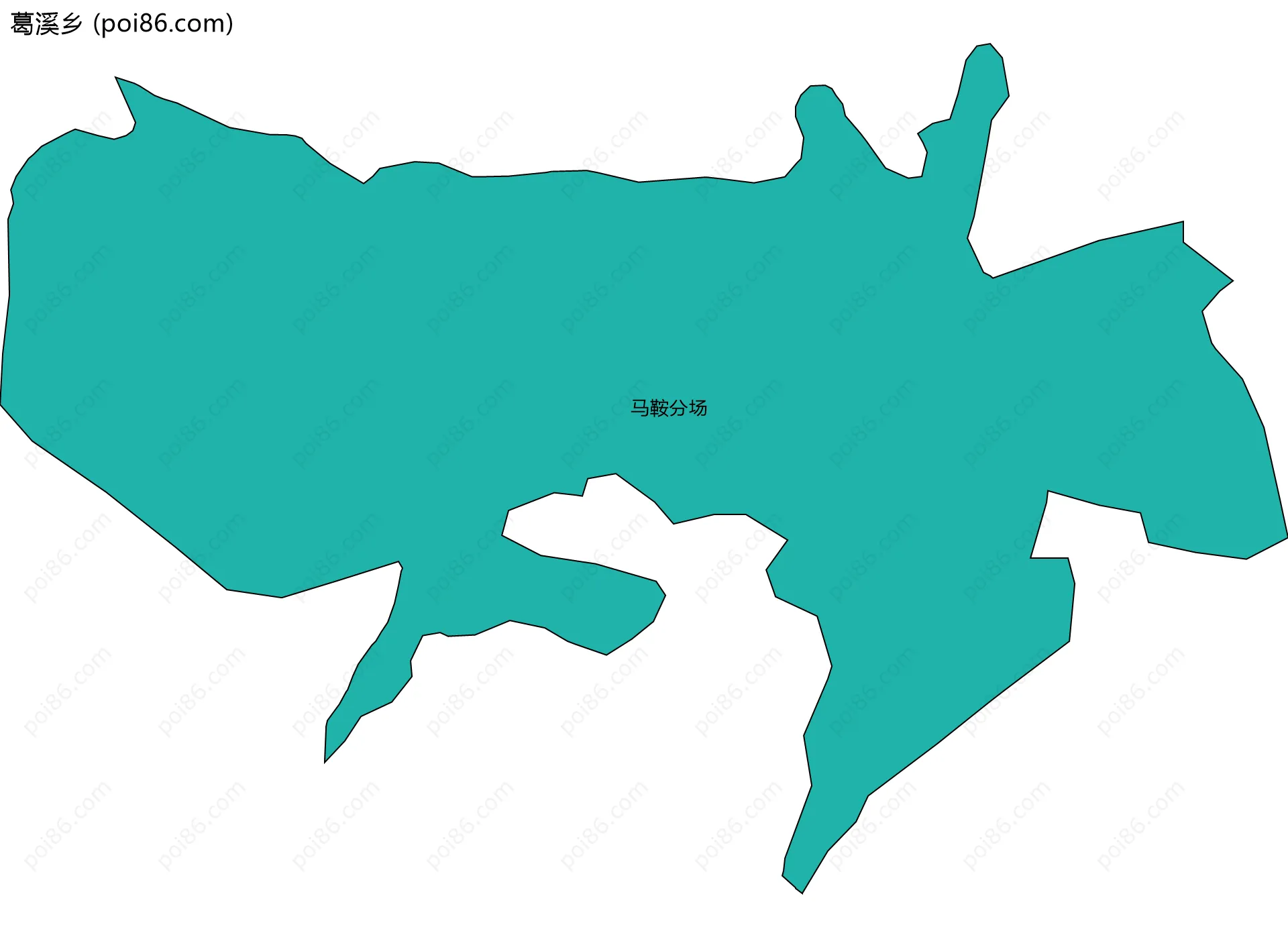 葛溪乡边界地图(五级行政区划)