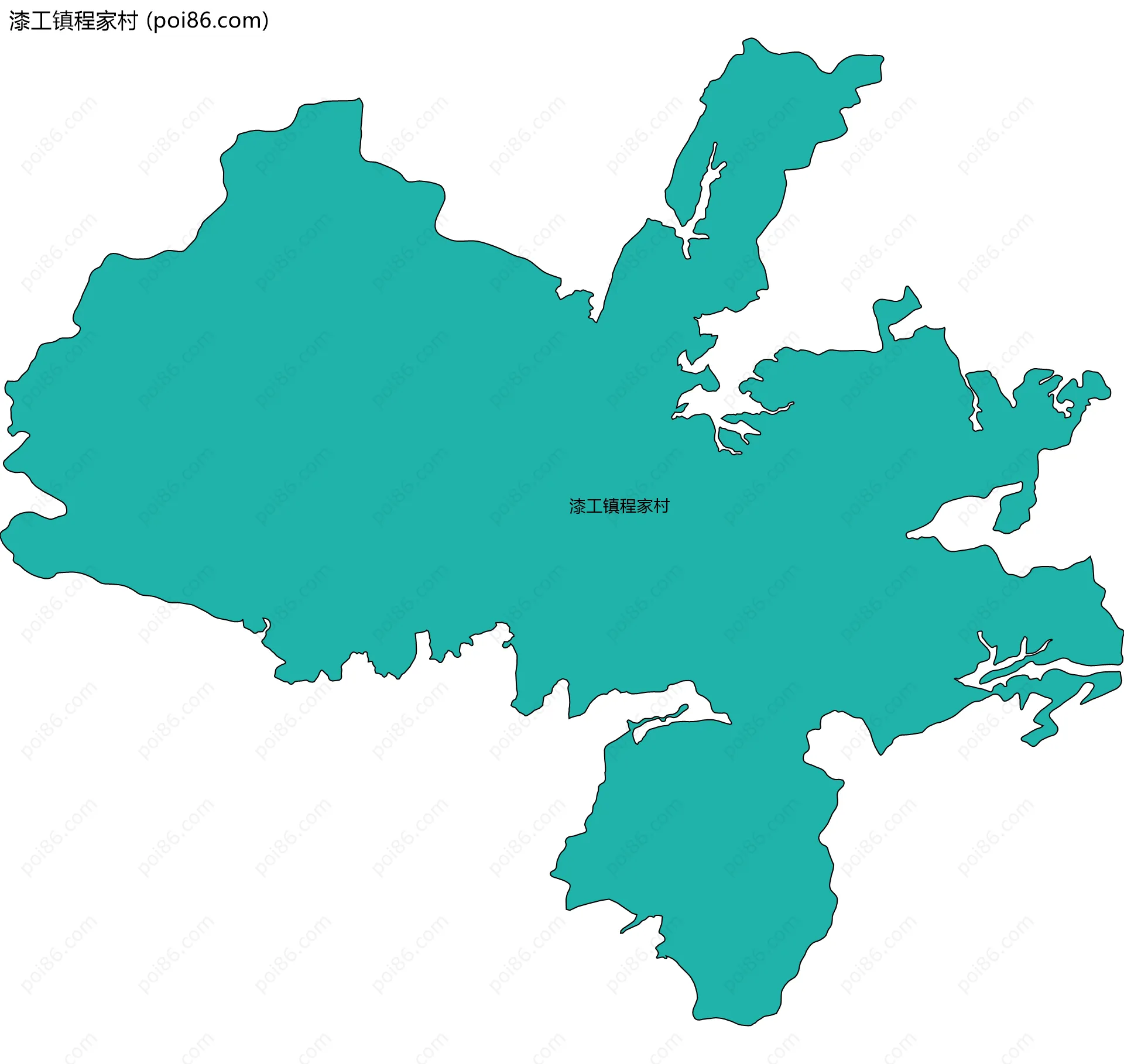 漆工镇程家村边界地图
