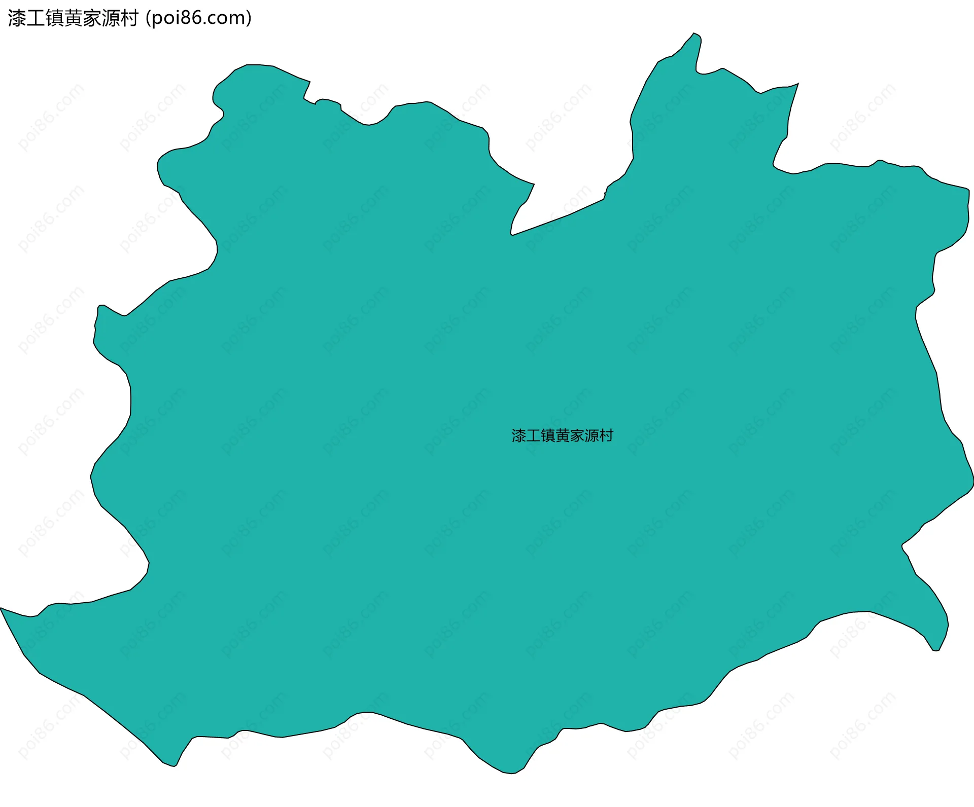 漆工镇黄家源村边界地图