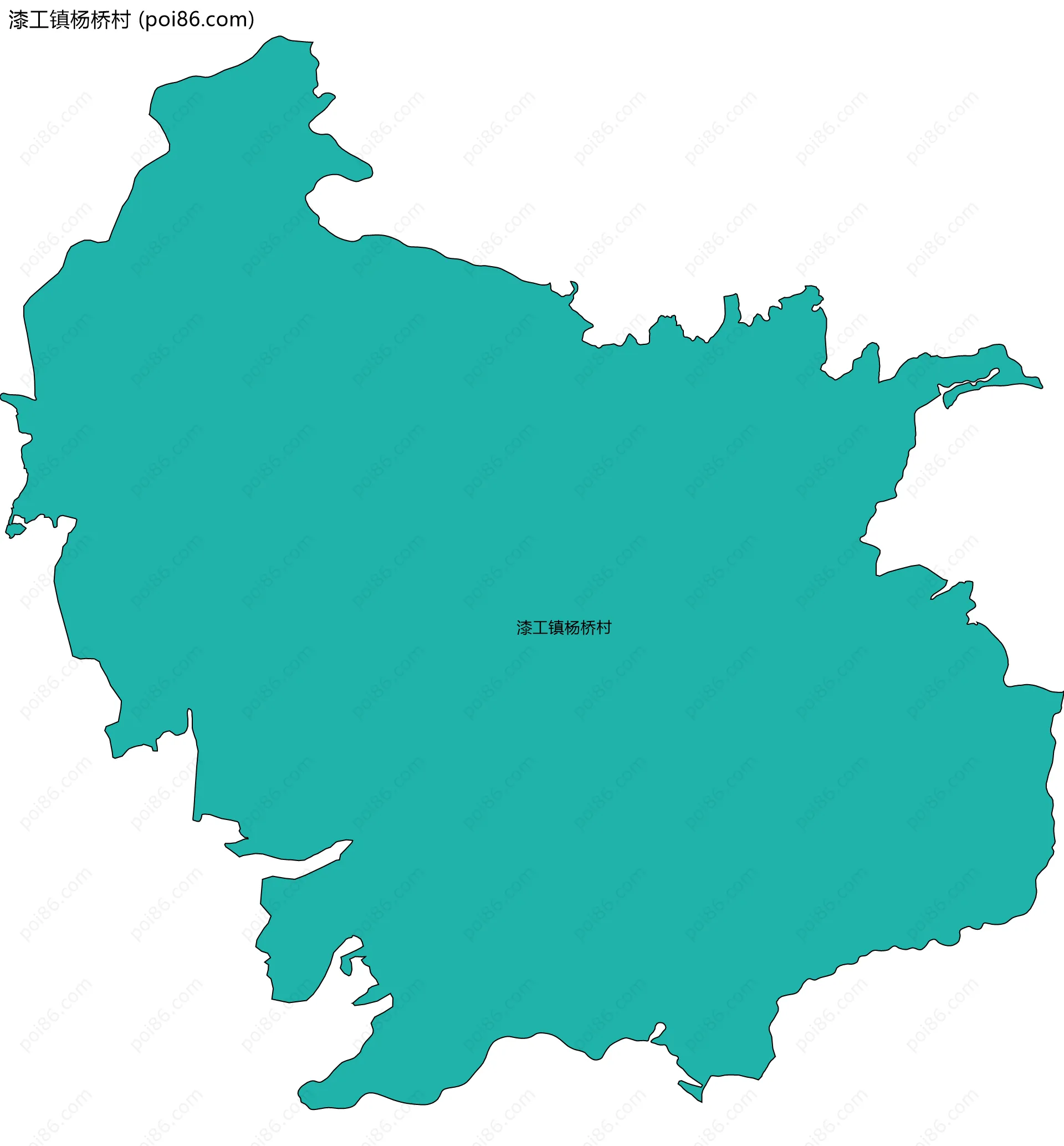 漆工镇杨桥村边界地图