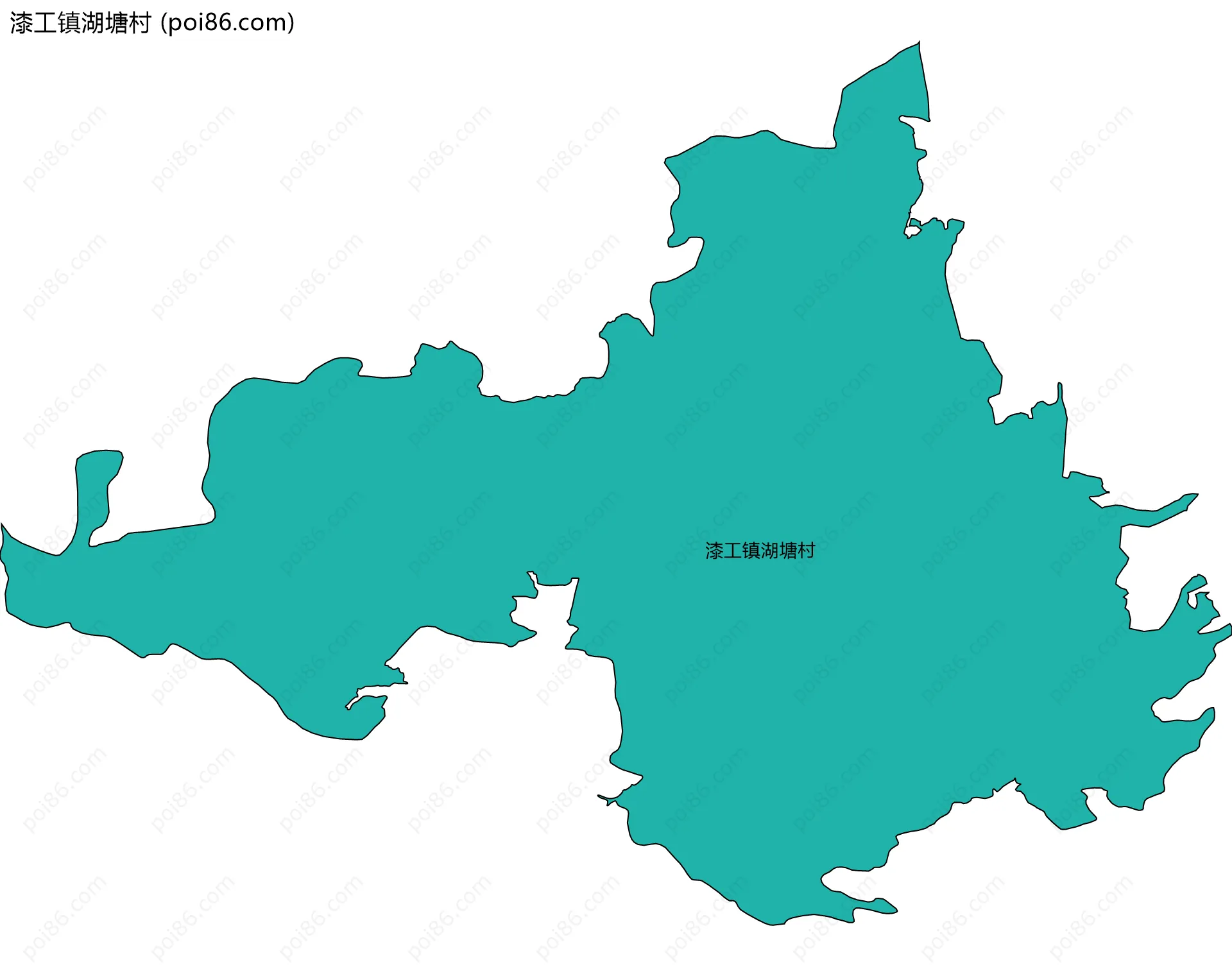 漆工镇湖塘村边界地图