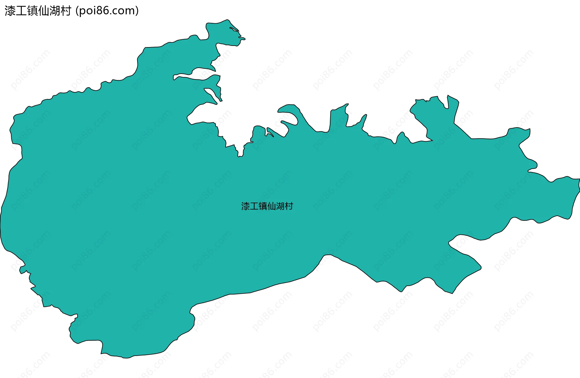 漆工镇仙湖村边界地图