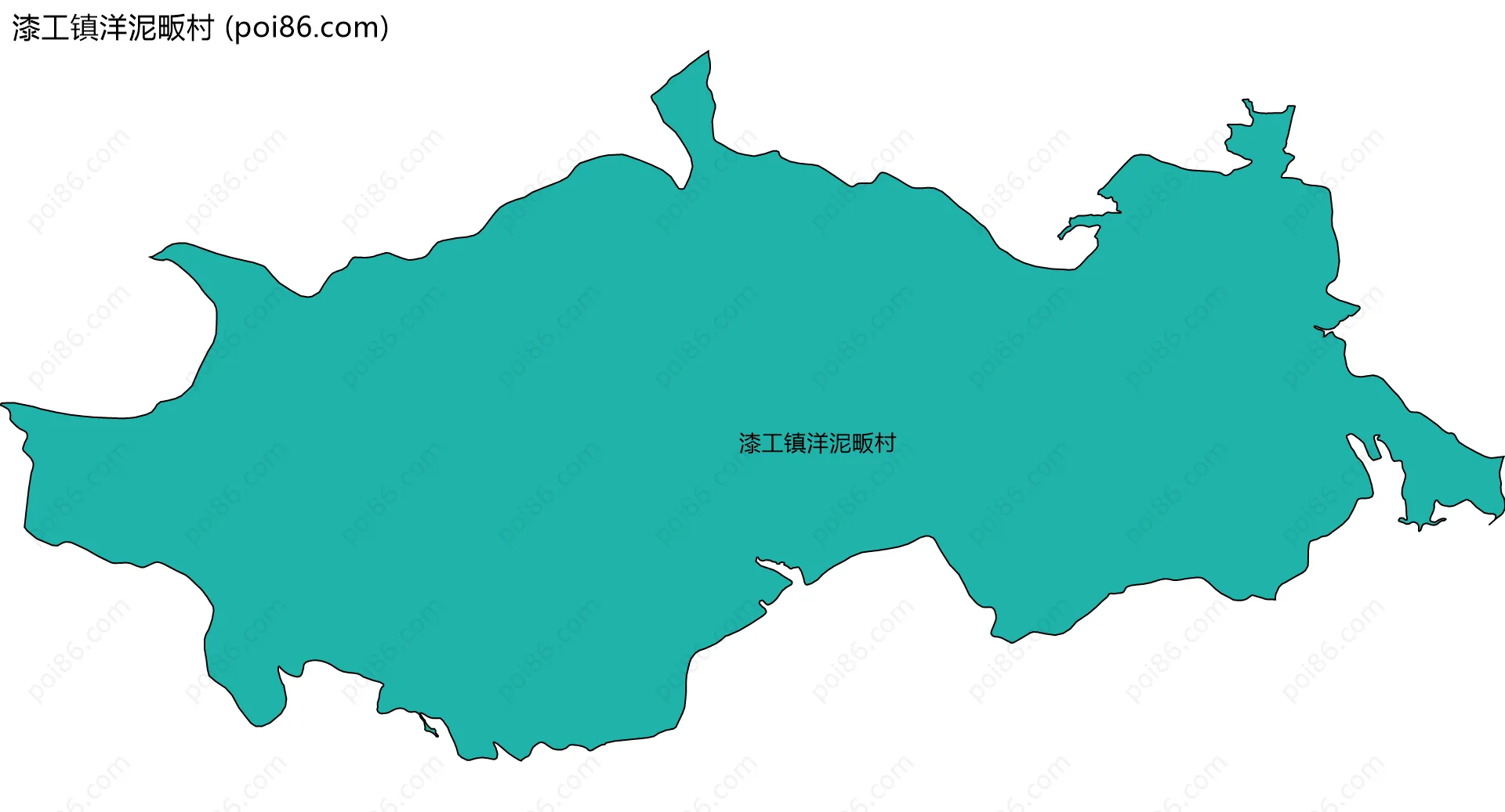漆工镇洋泥畈村边界地图