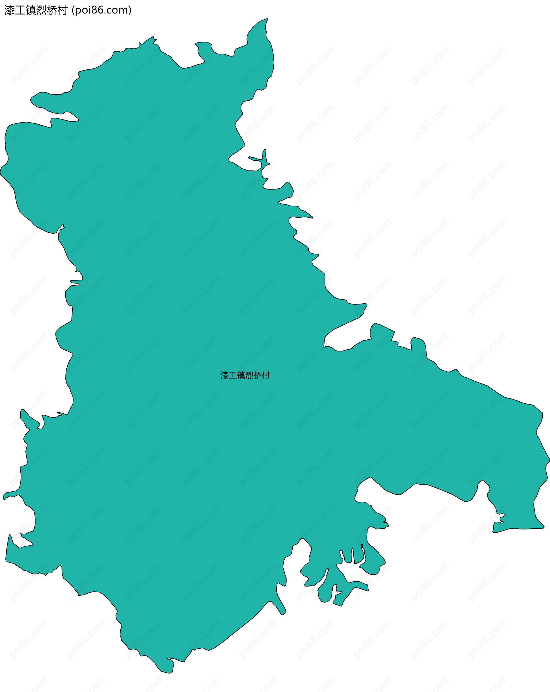 漆工镇烈桥村边界地图