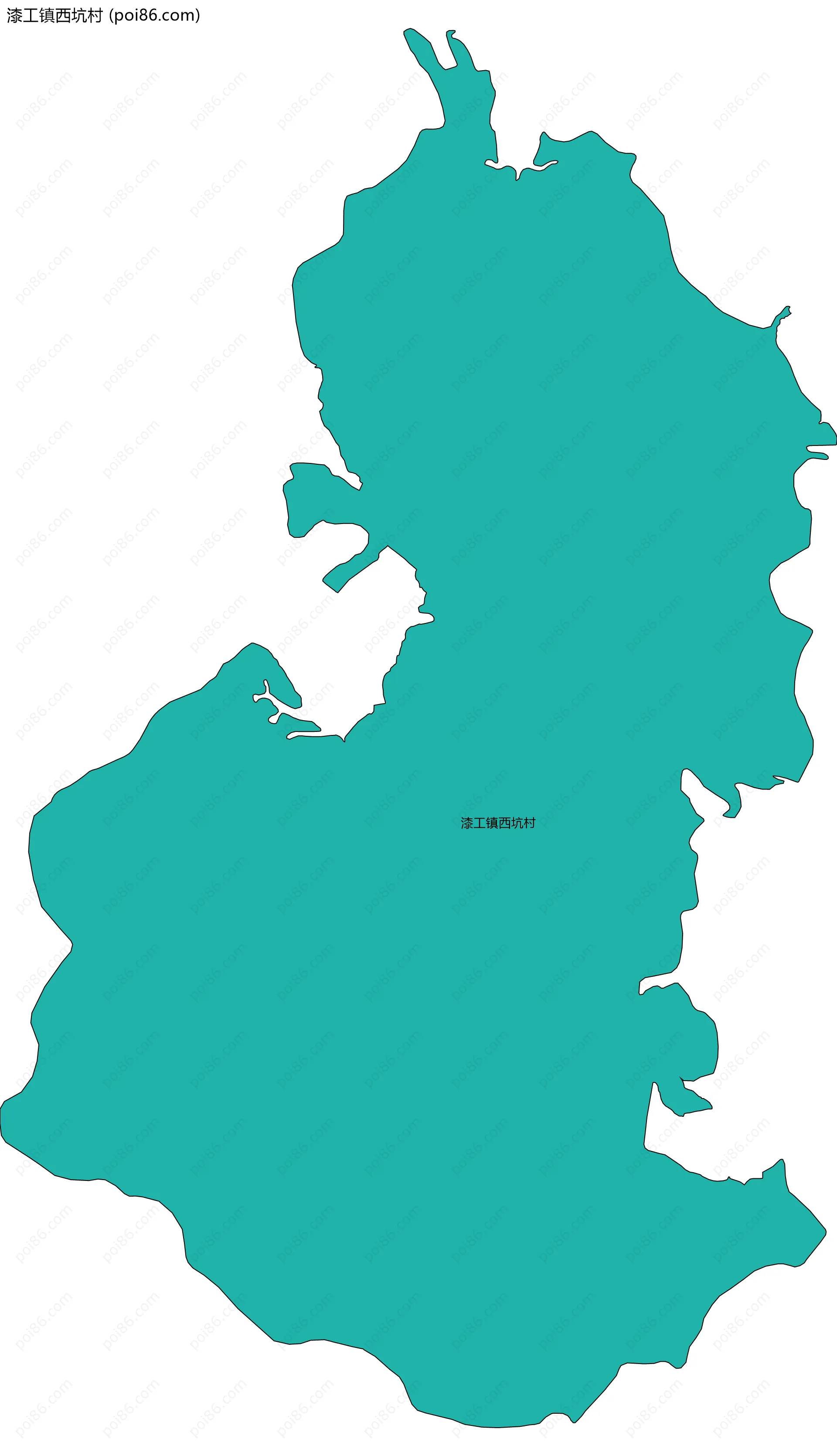 漆工镇西坑村边界地图
