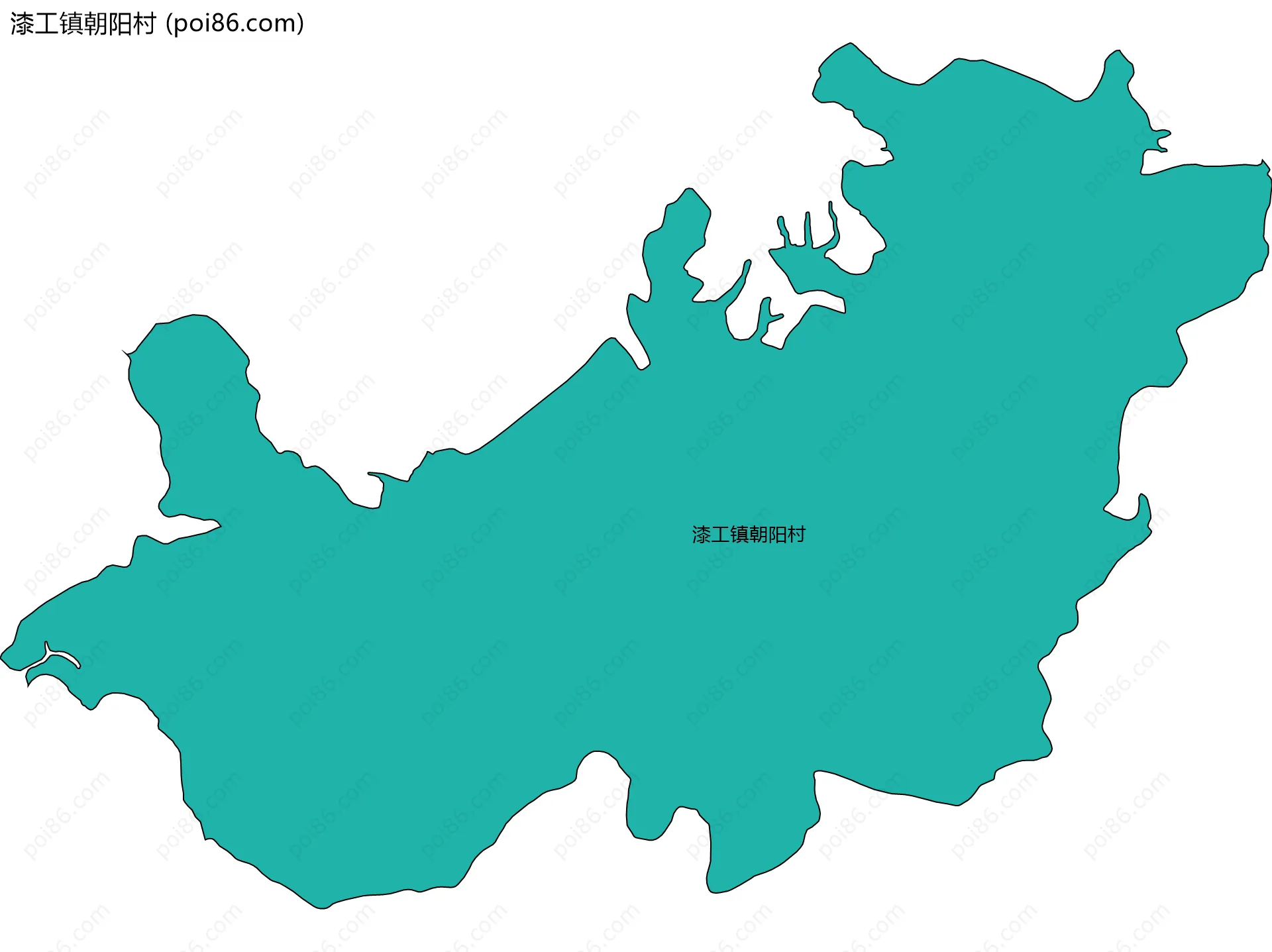漆工镇朝阳村边界地图