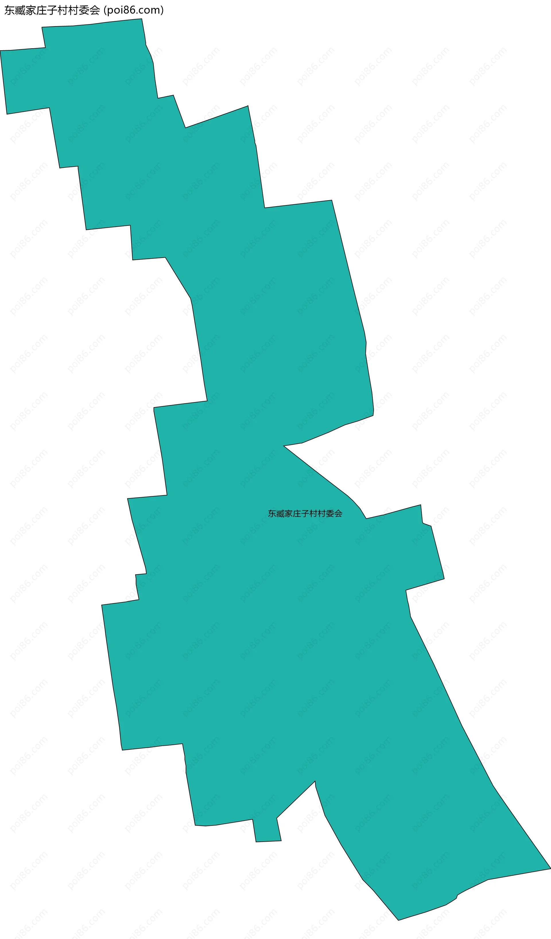 东臧家庄子村村委会边界地图