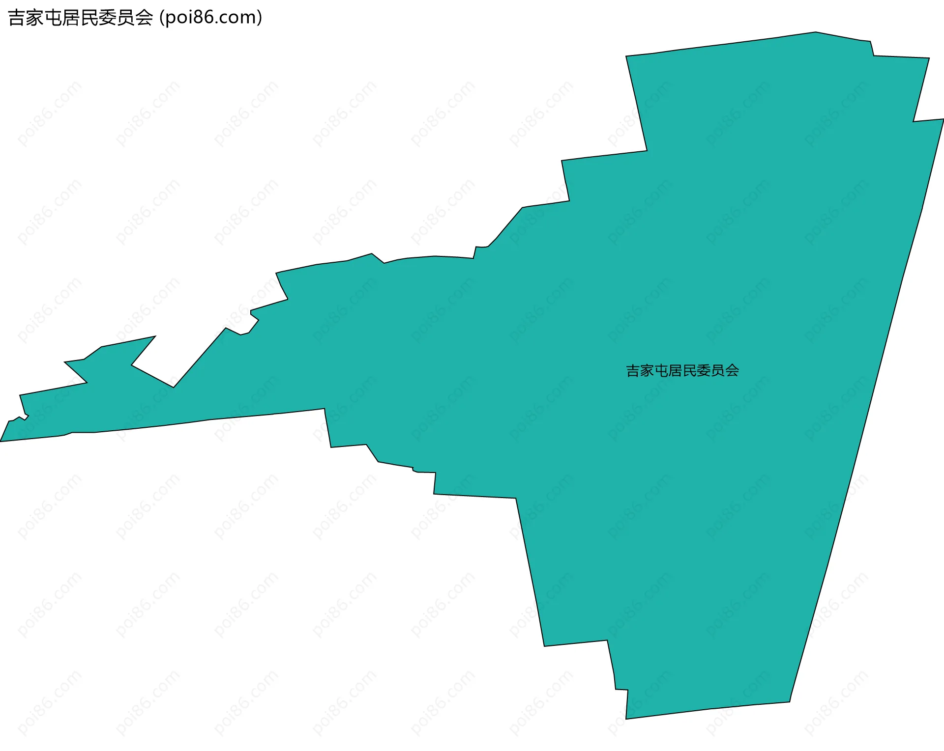 吉家屯居民委员会边界地图