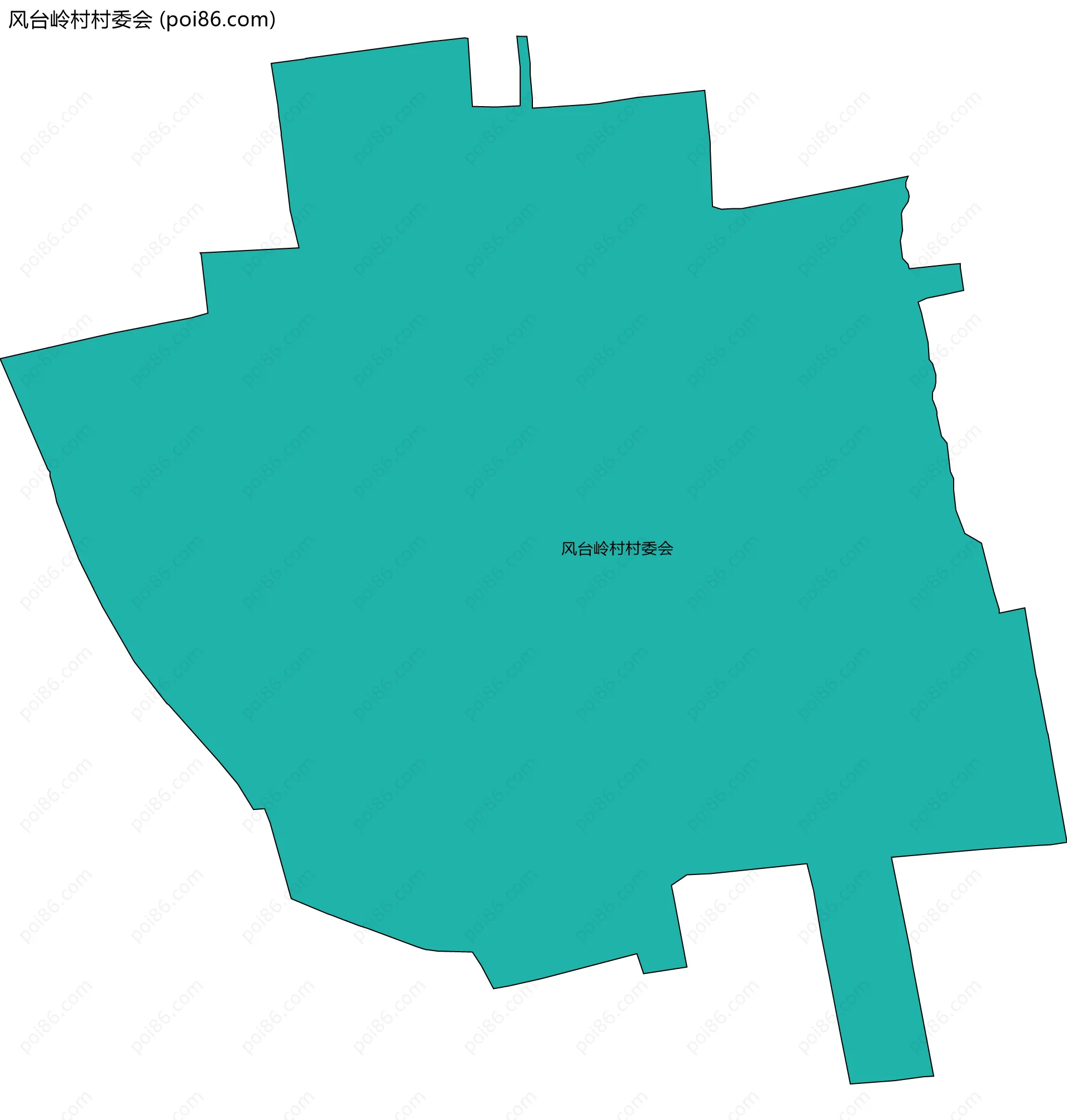 风台岭村村委会边界地图