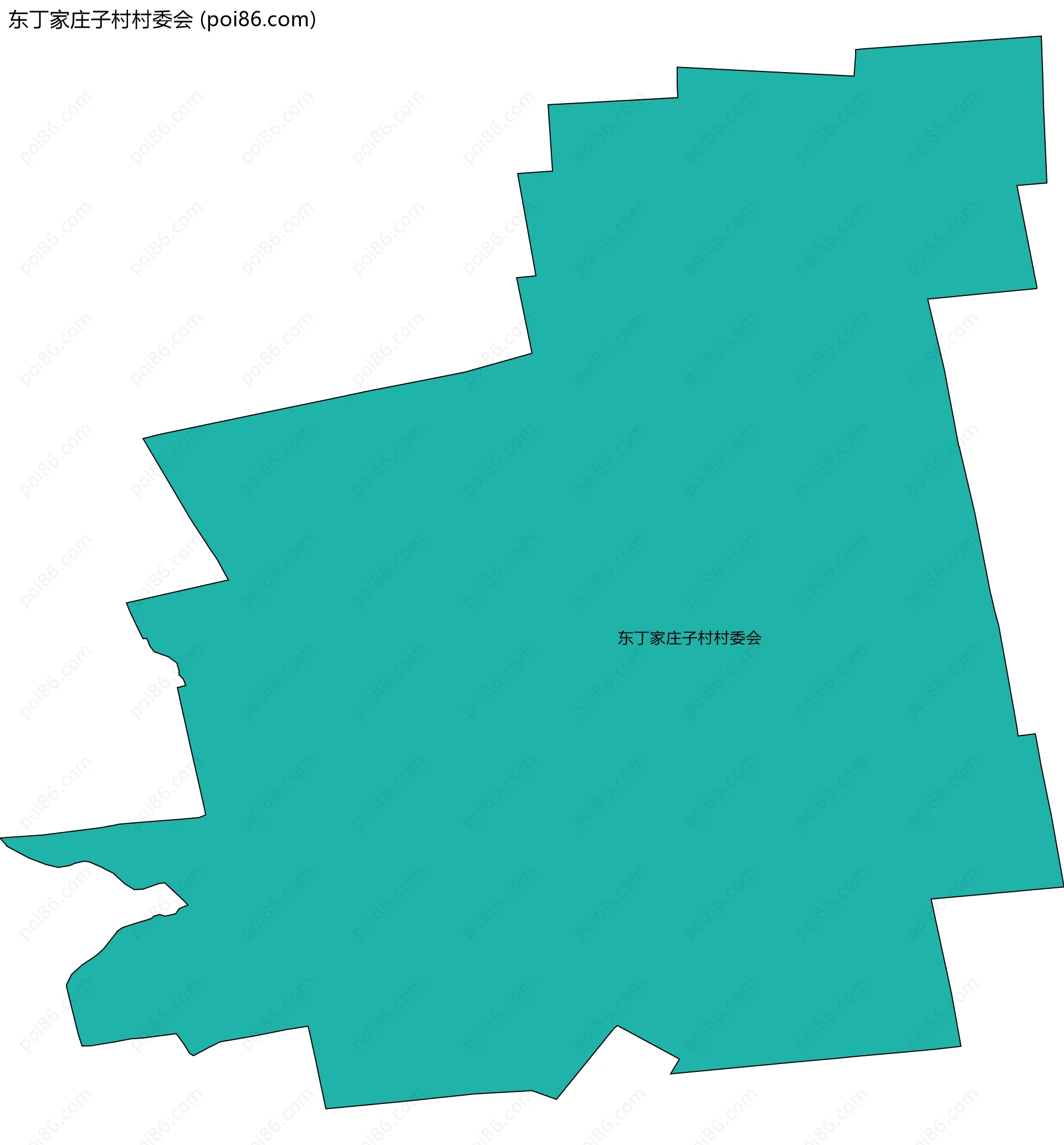 东丁家庄子村村委会边界地图