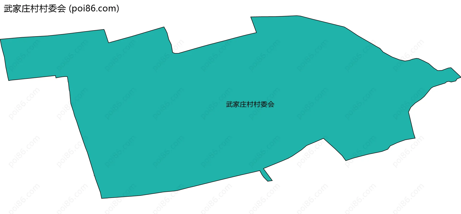 武家庄村村委会边界地图