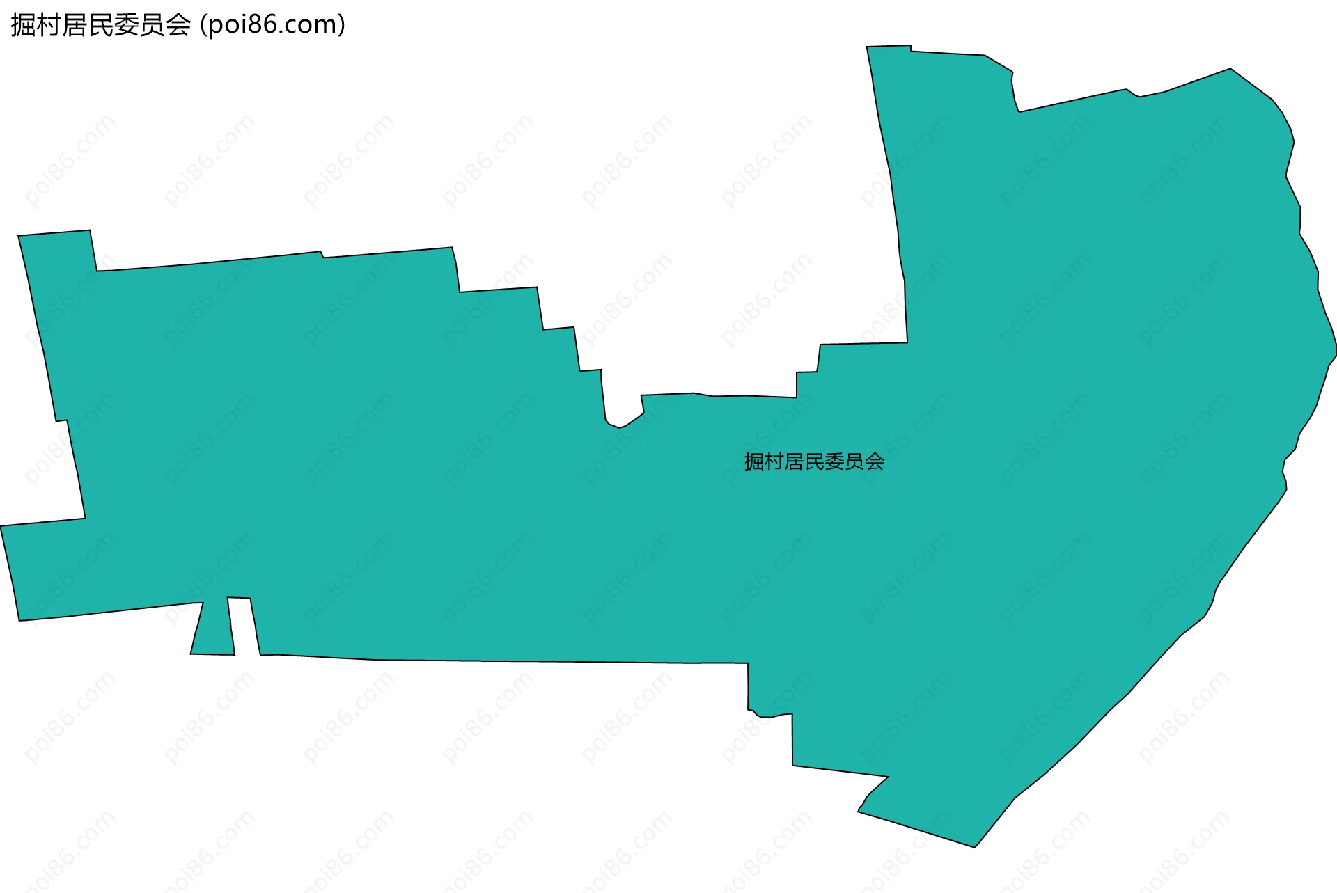 掘村居民委员会边界地图