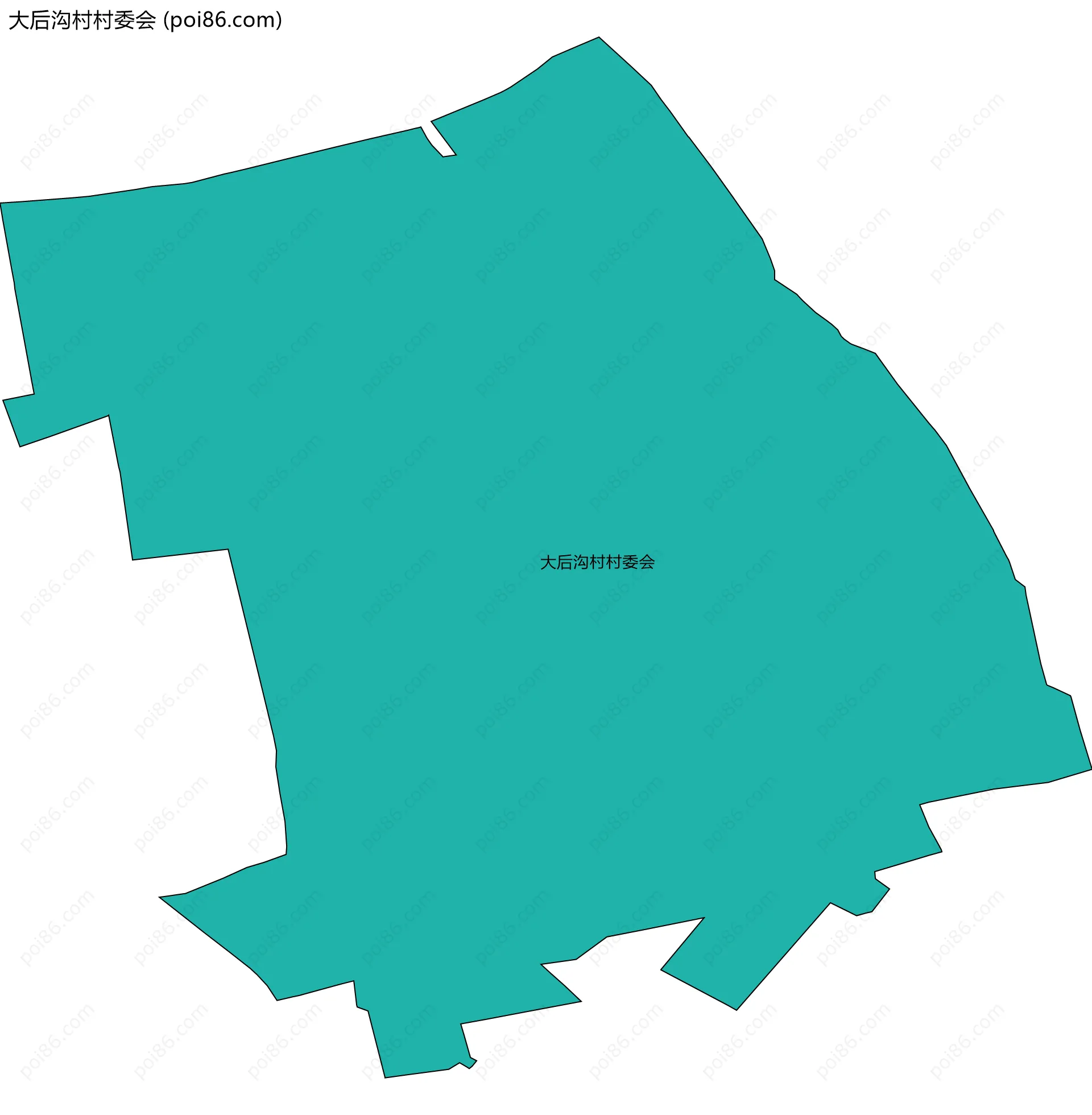 大后沟村村委会边界地图