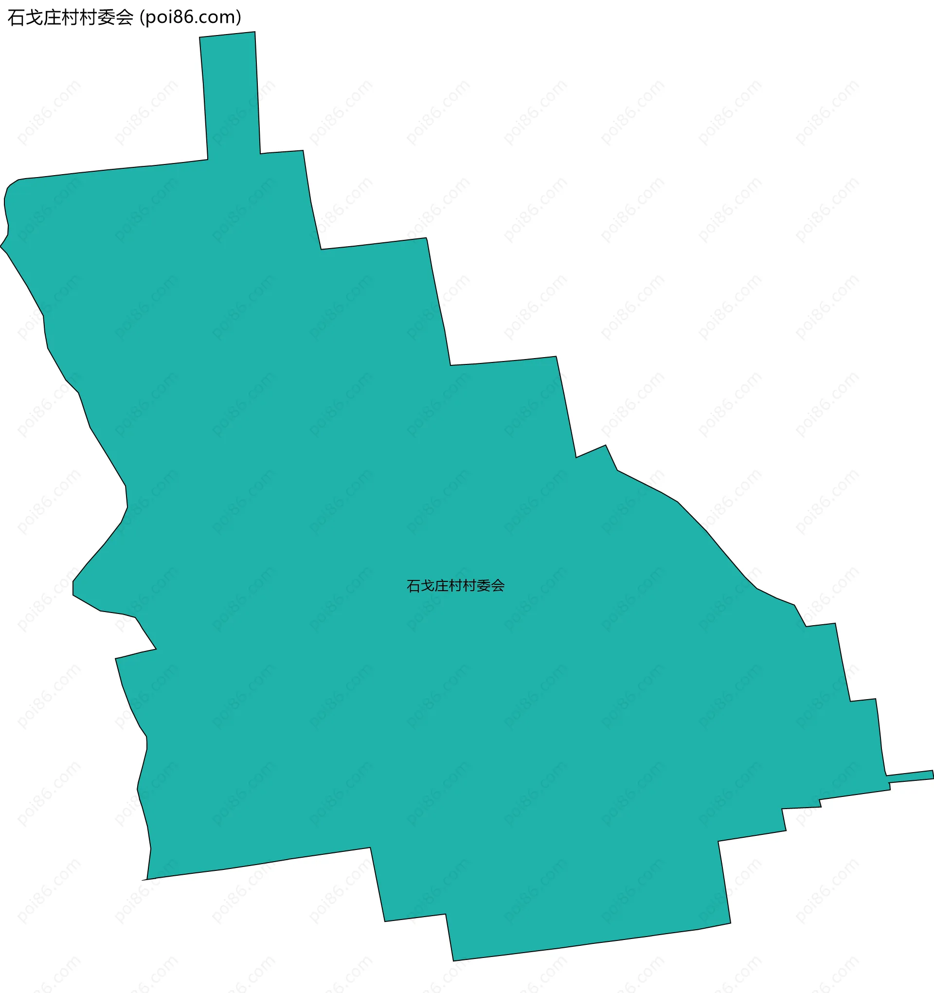石戈庄村村委会边界地图