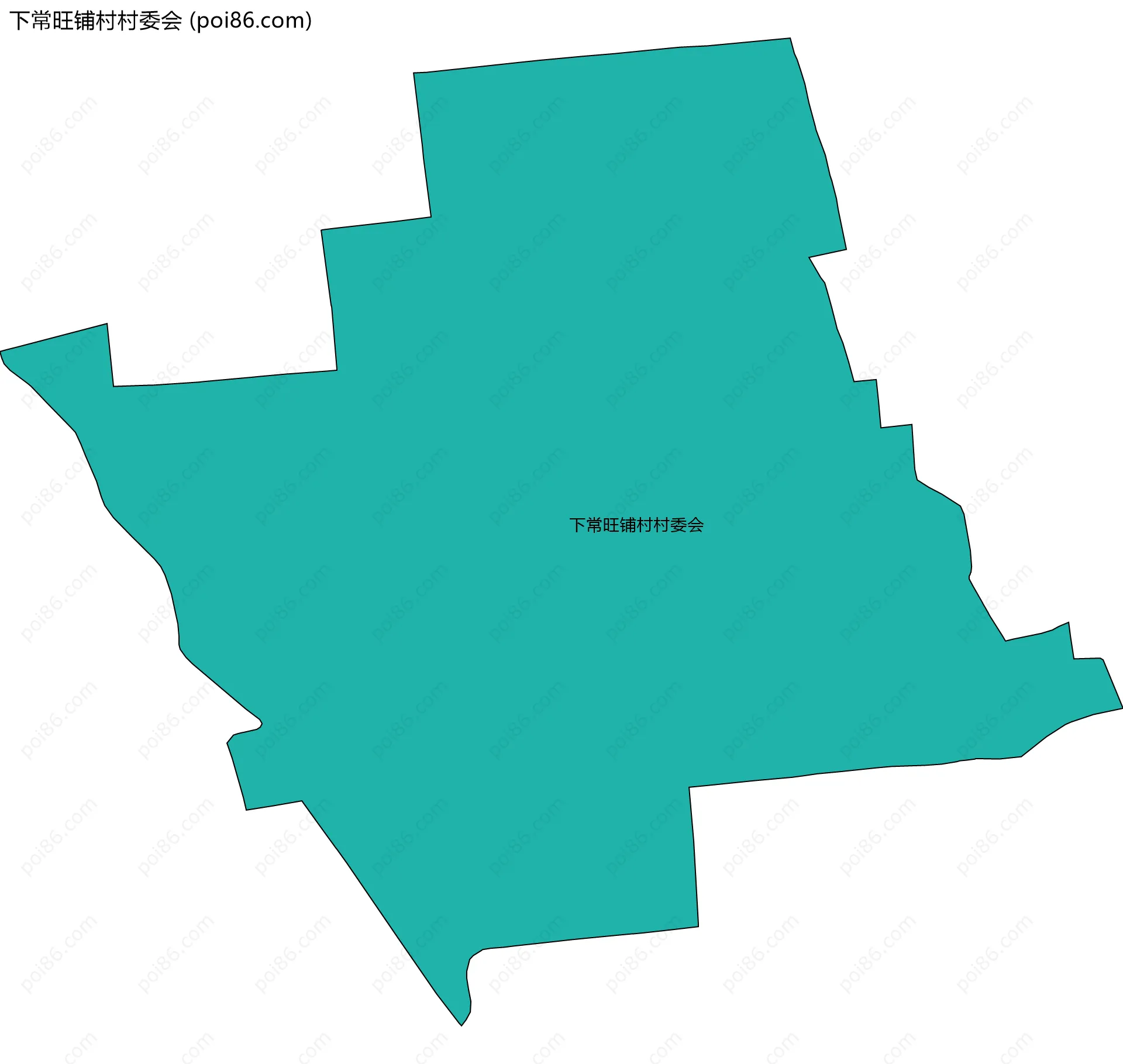 下常旺铺村村委会边界地图