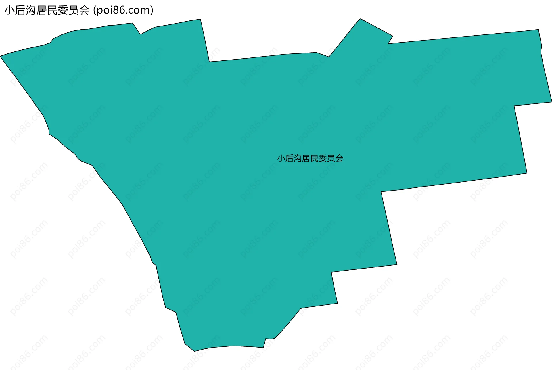 小后沟居民委员会边界地图