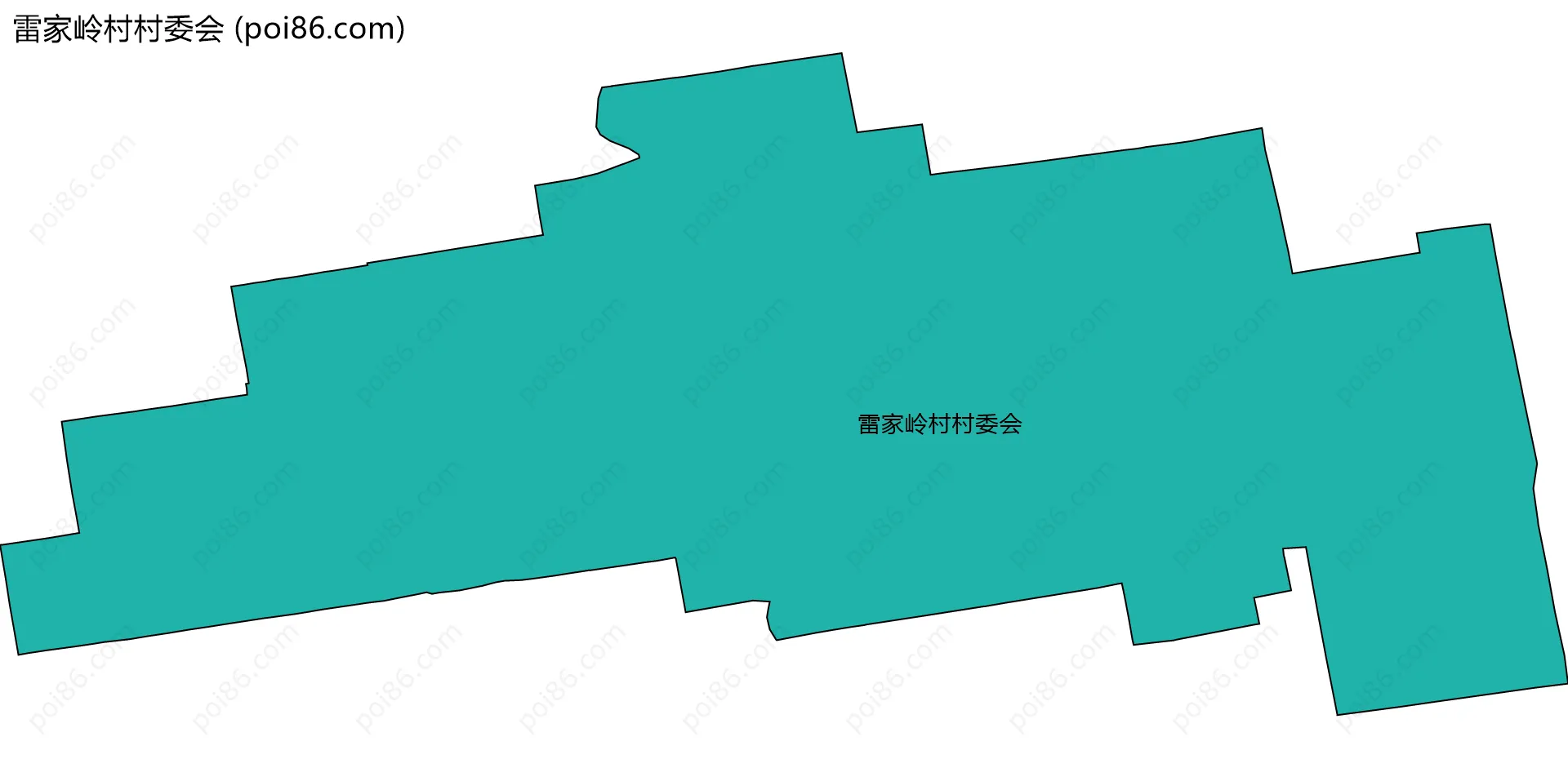 雷家岭村村委会边界地图