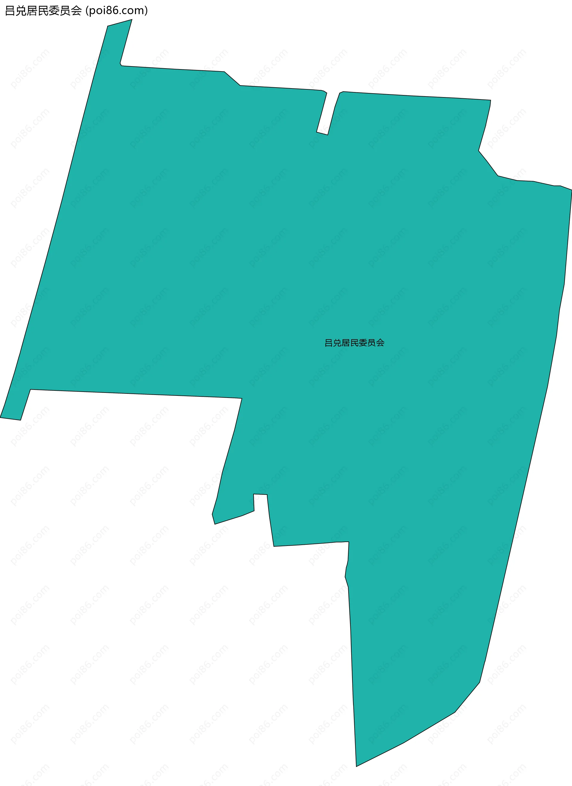 吕兑居民委员会边界地图