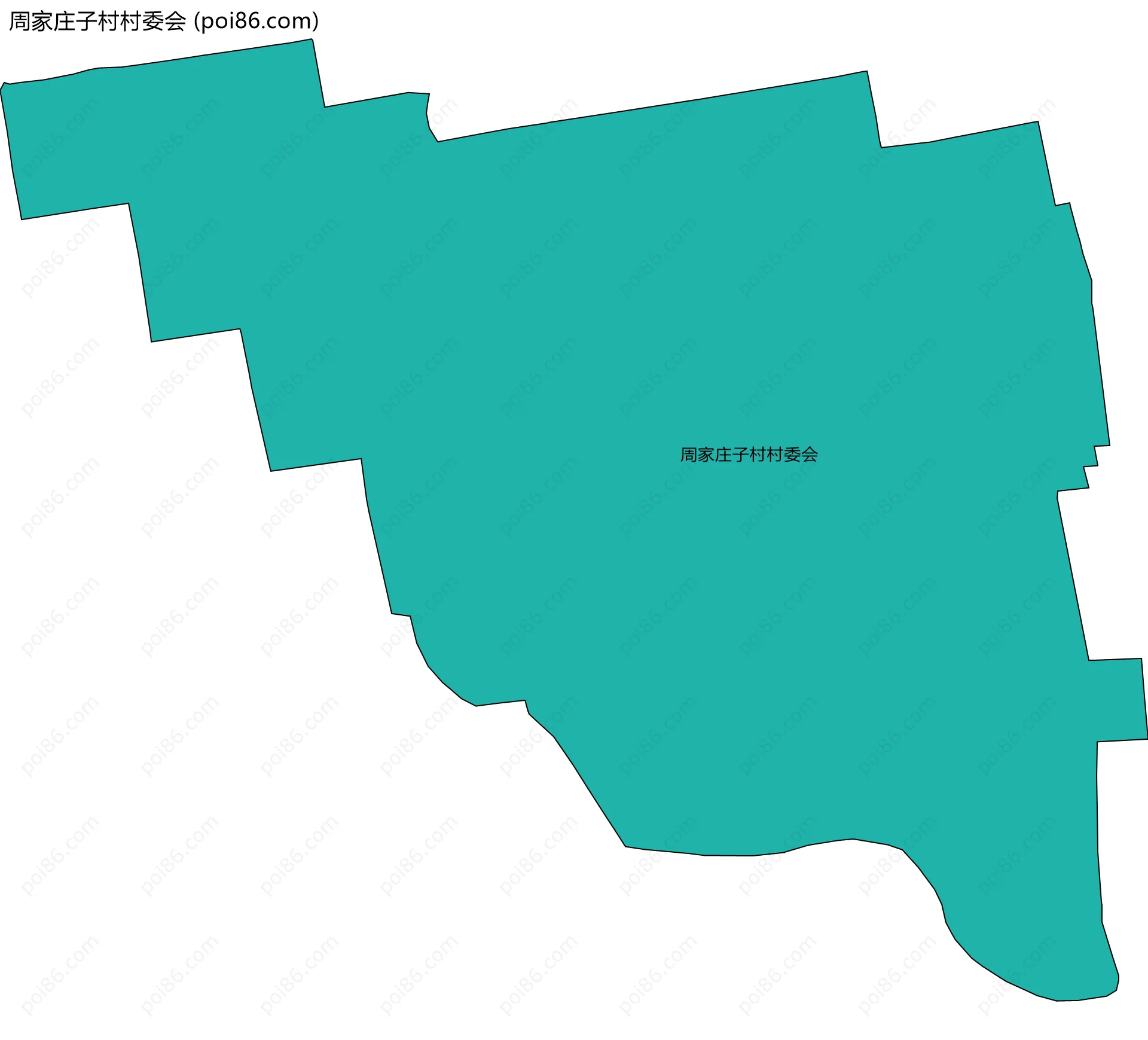 周家庄子村村委会边界地图