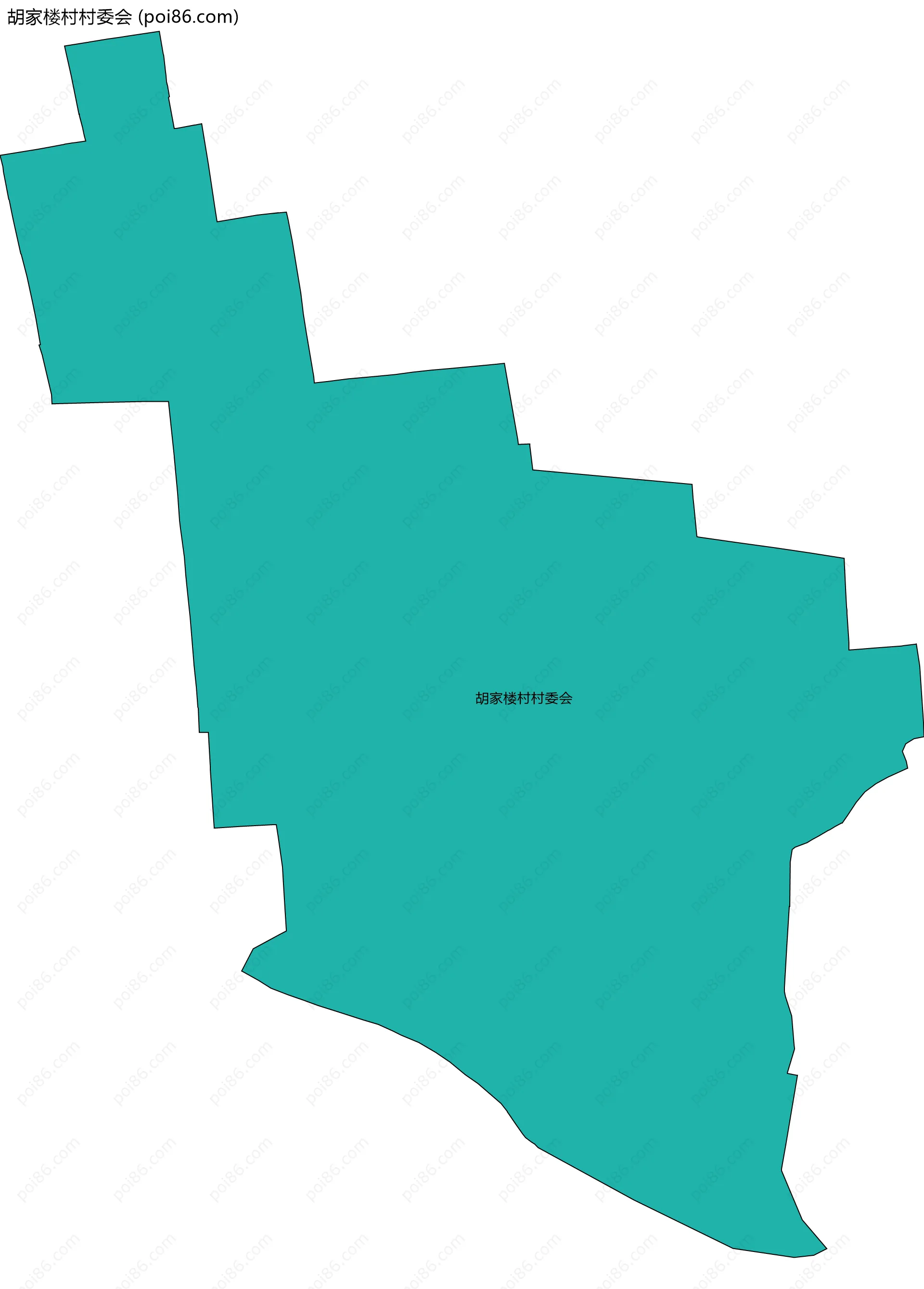 胡家楼村村委会边界地图