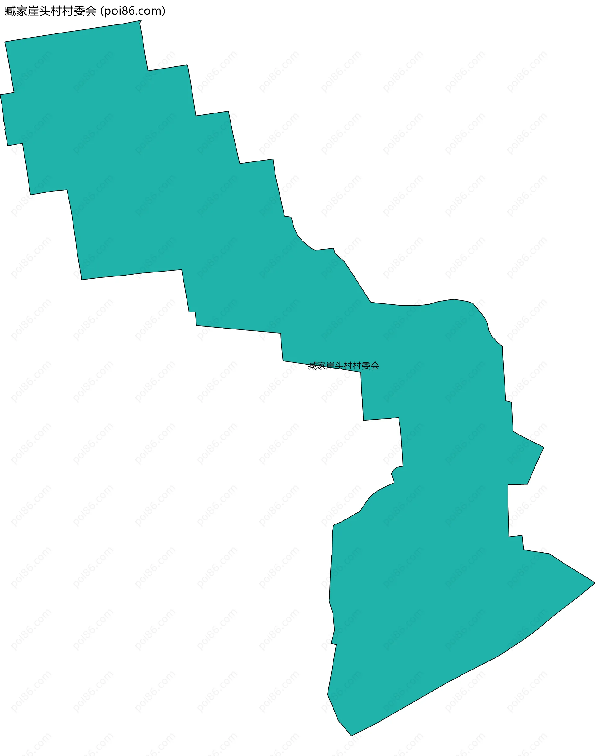 臧家崖头村村委会边界地图