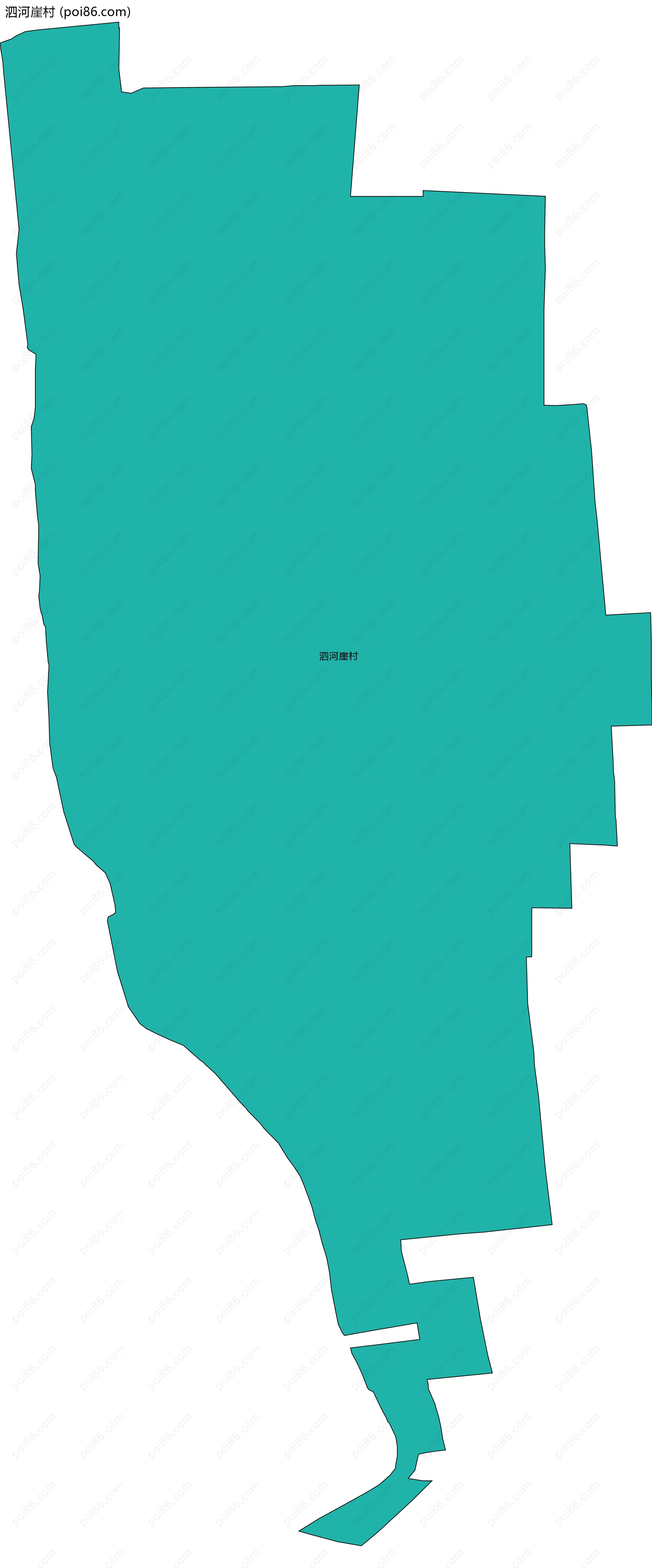 泗河崖村边界地图