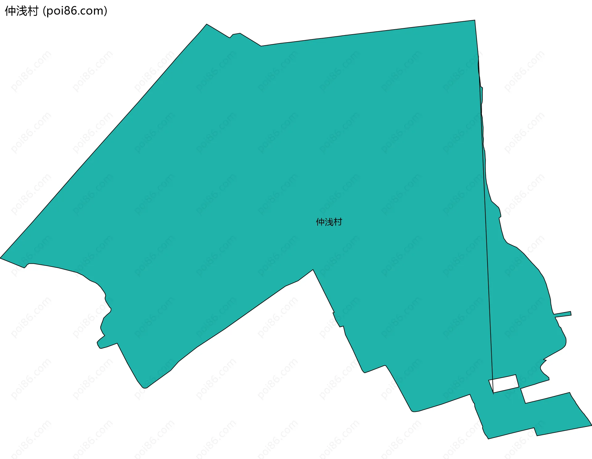仲浅村边界地图