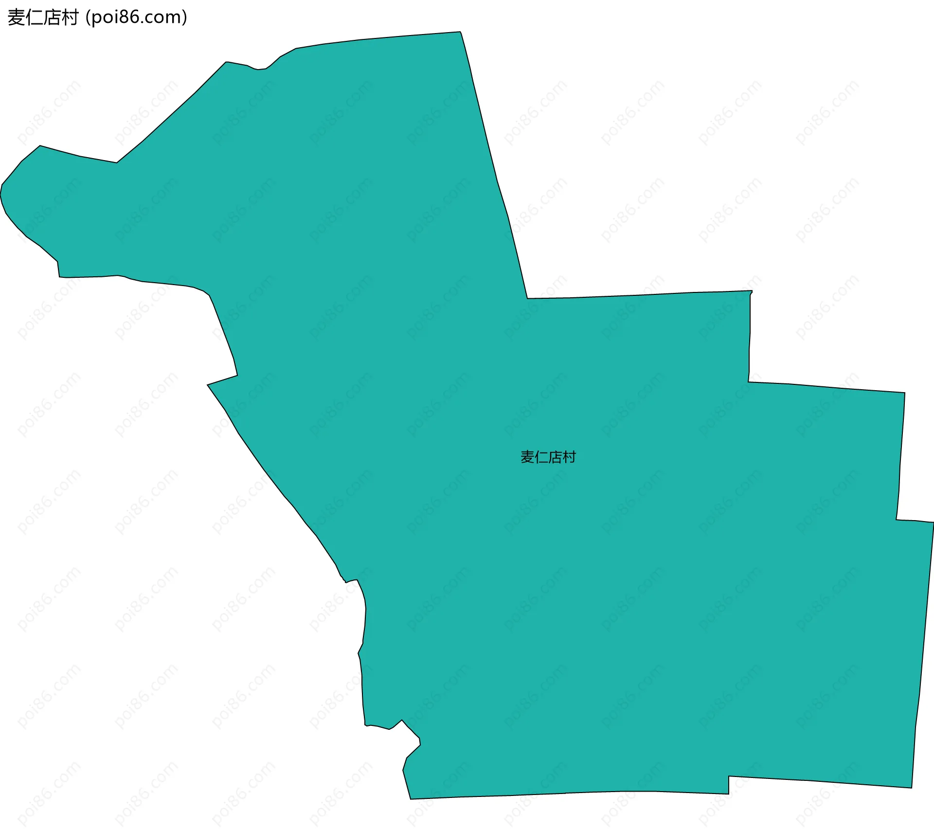 麦仁店村边界地图