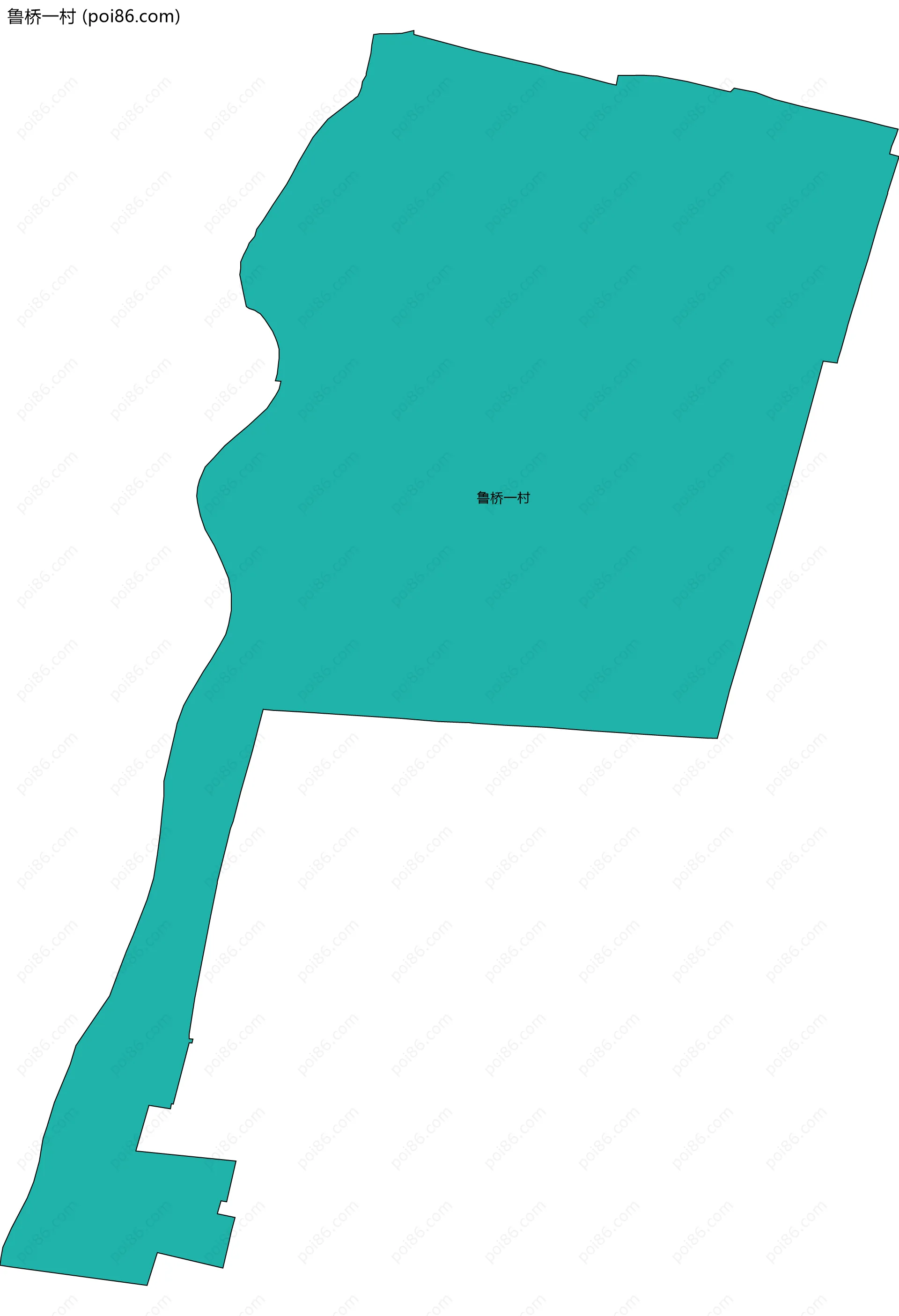 鲁桥一村边界地图