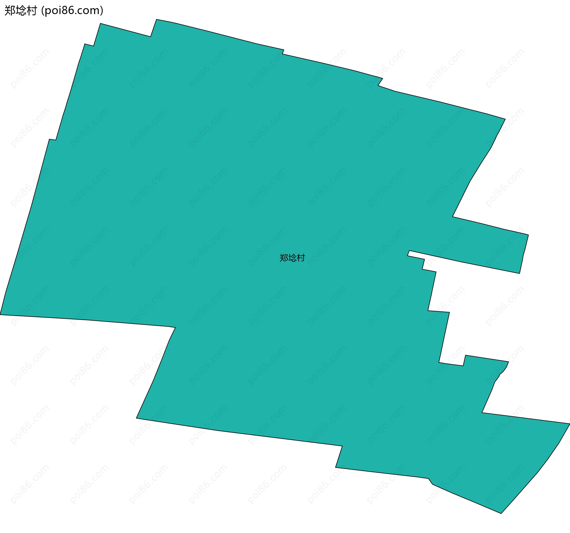 郑埝村边界地图