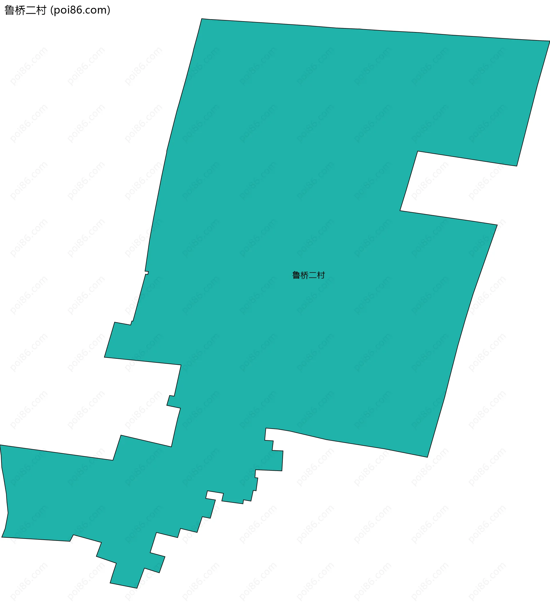 鲁桥二村边界地图