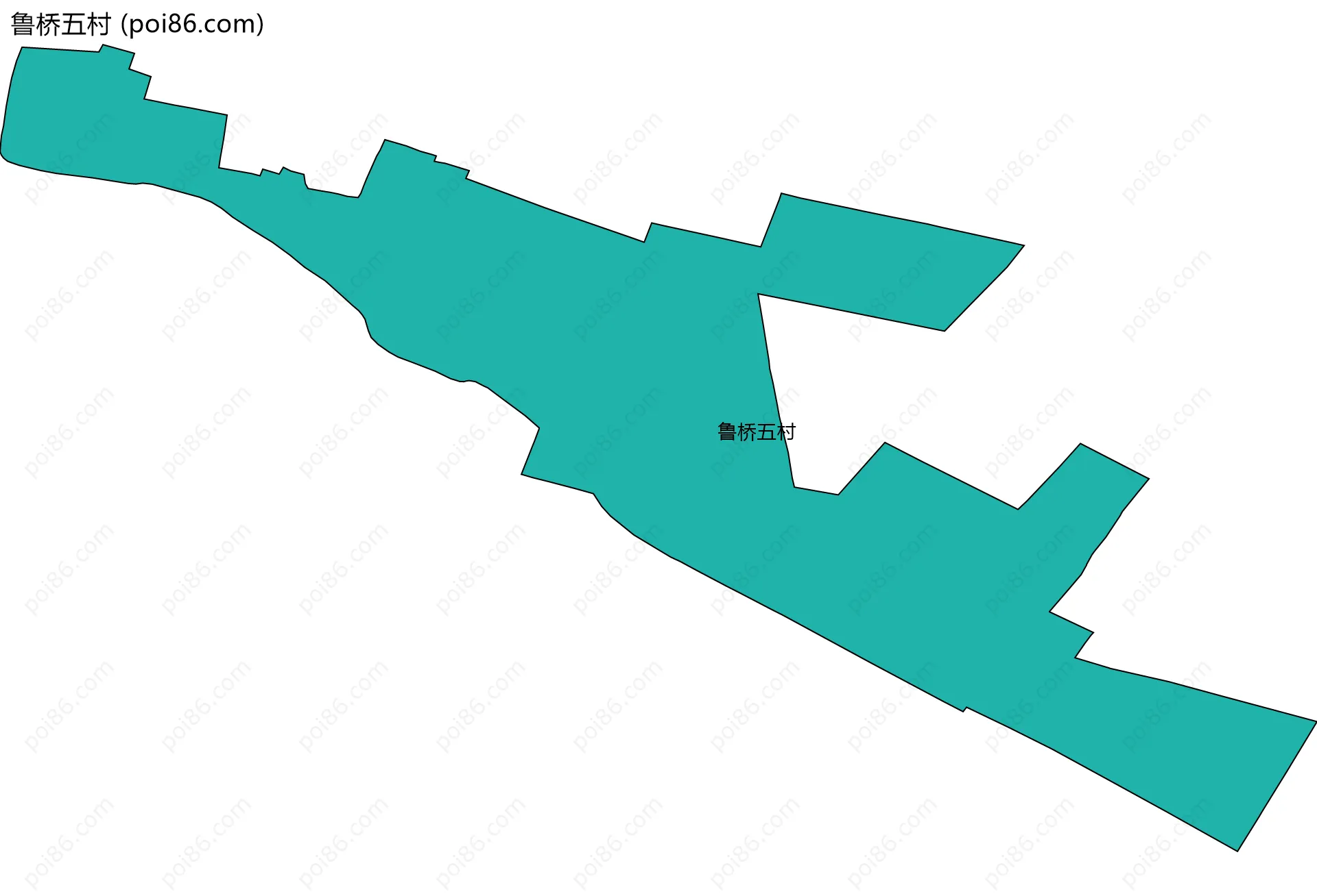 鲁桥五村边界地图