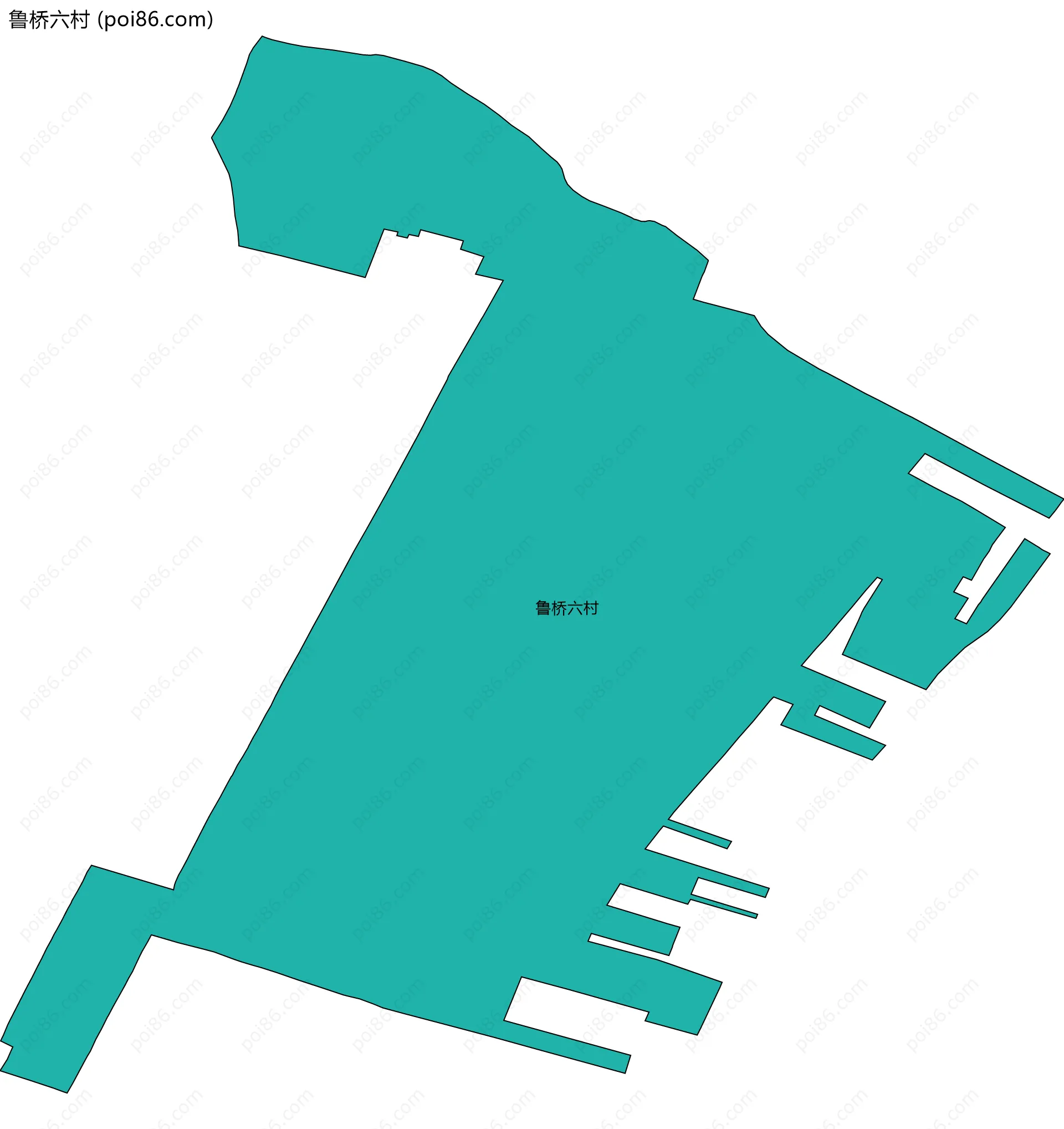 鲁桥六村边界地图