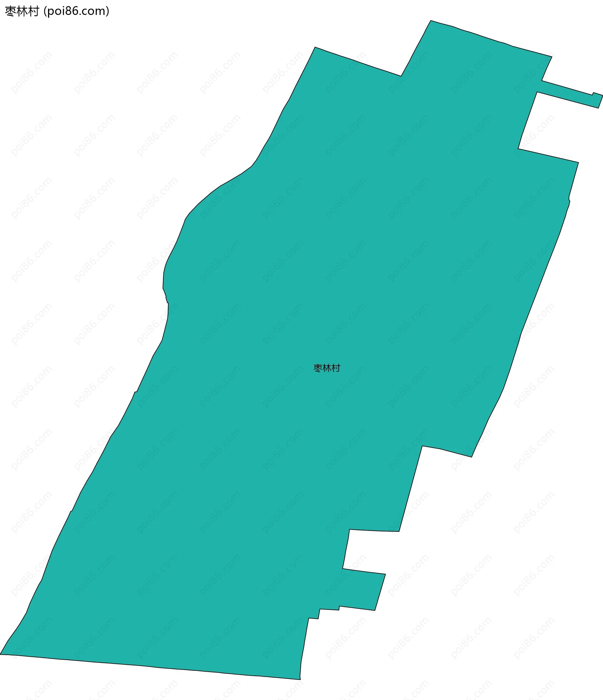 枣林村边界地图