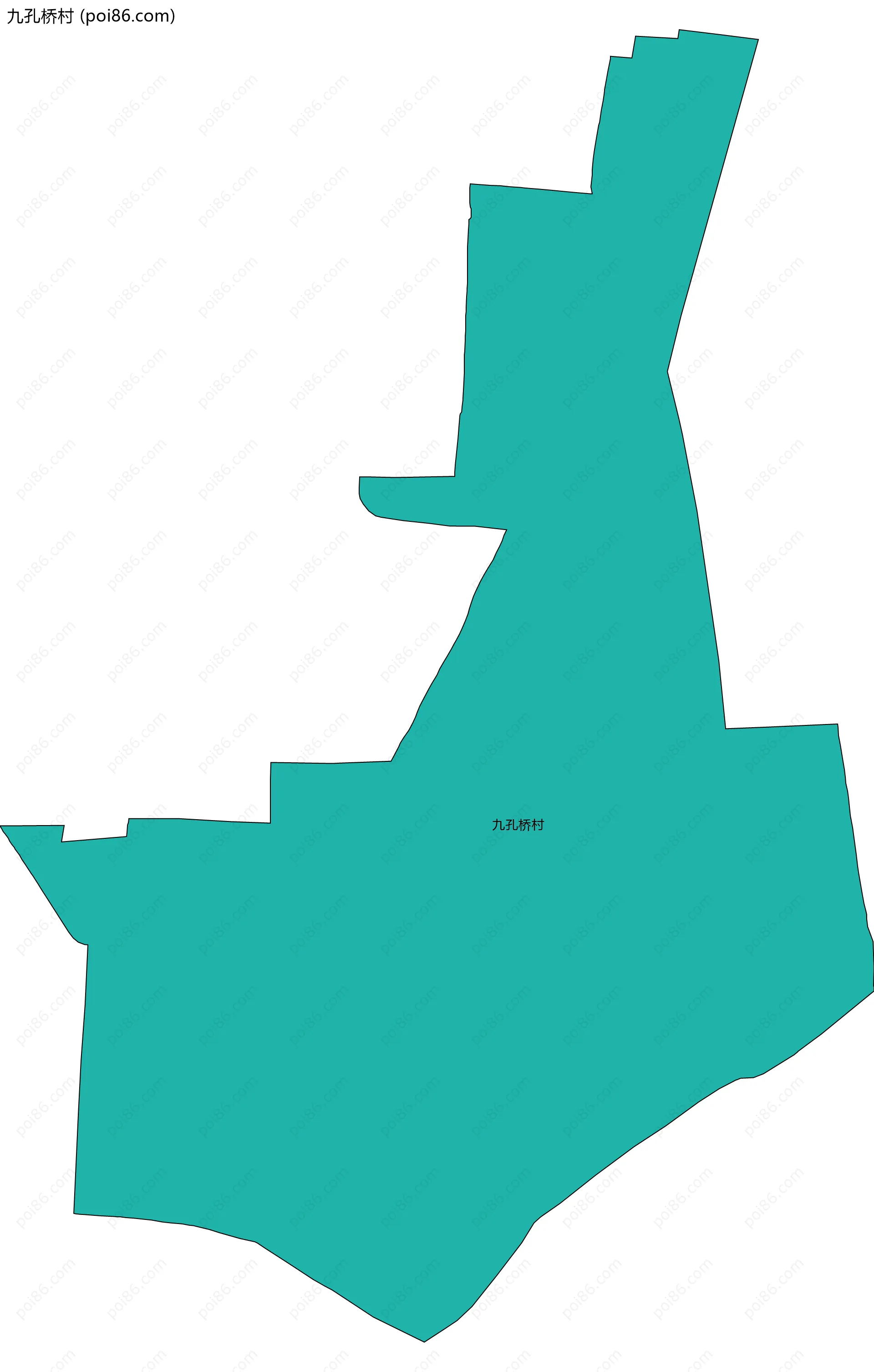 九孔桥村边界地图