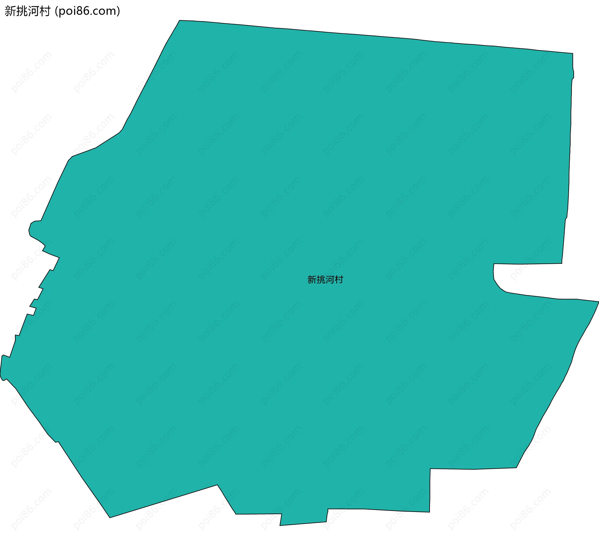 新挑河村边界地图