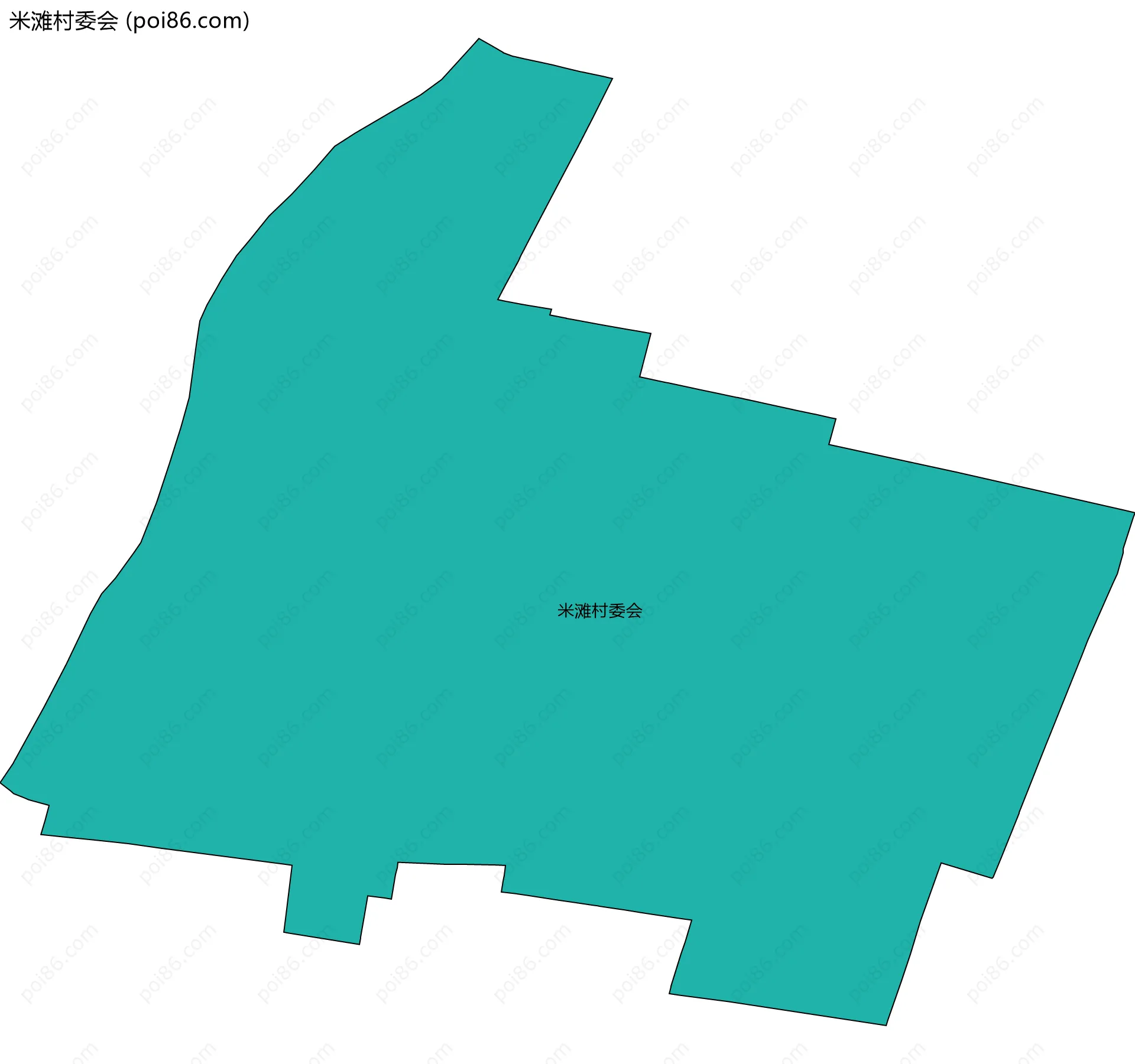 米滩村委会边界地图