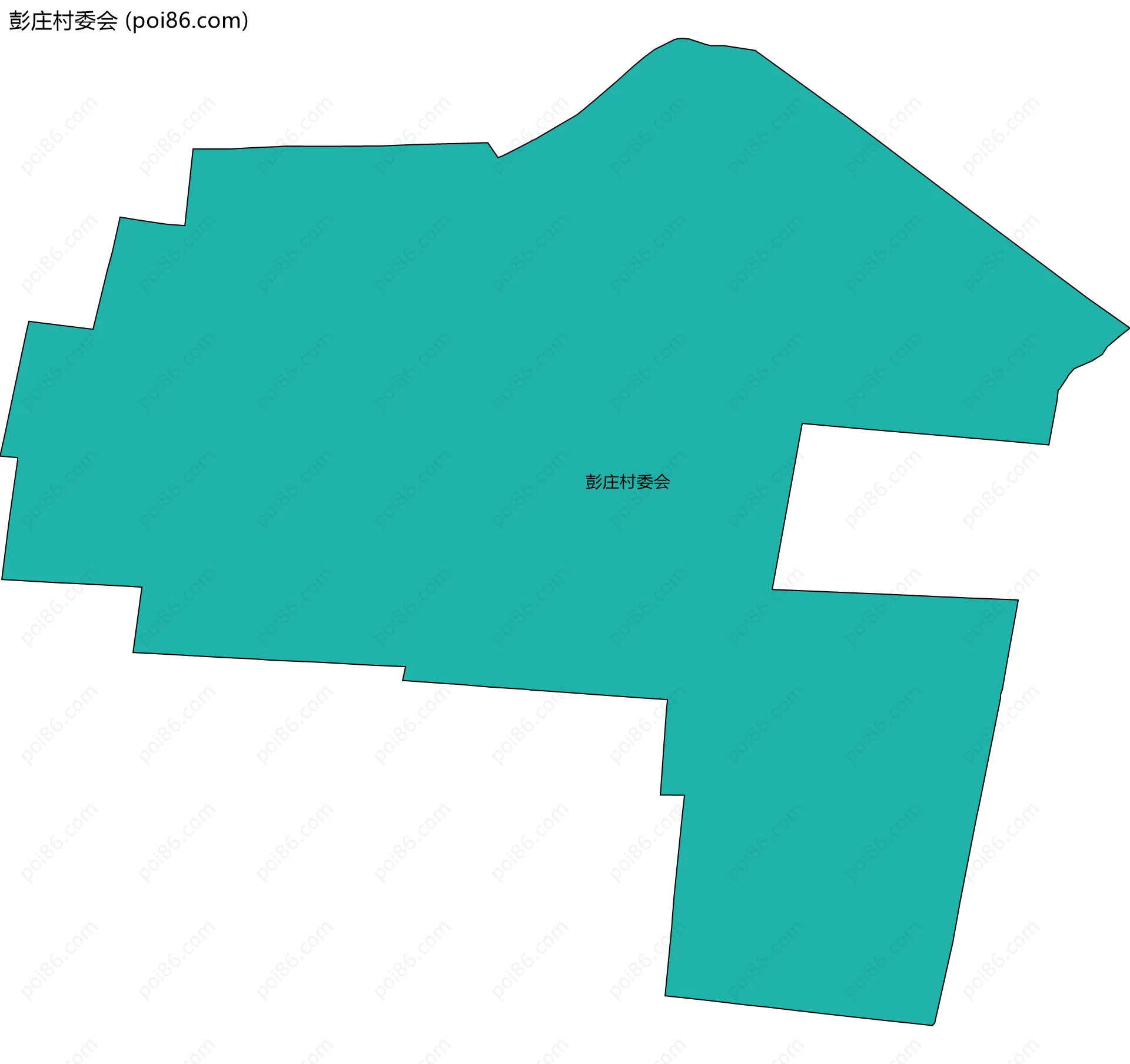 彭庄村委会边界地图