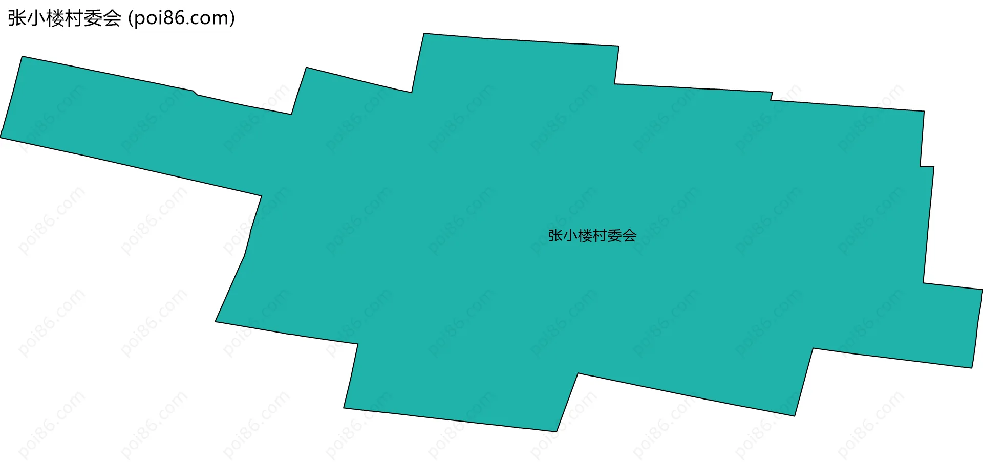 张小楼村委会边界地图