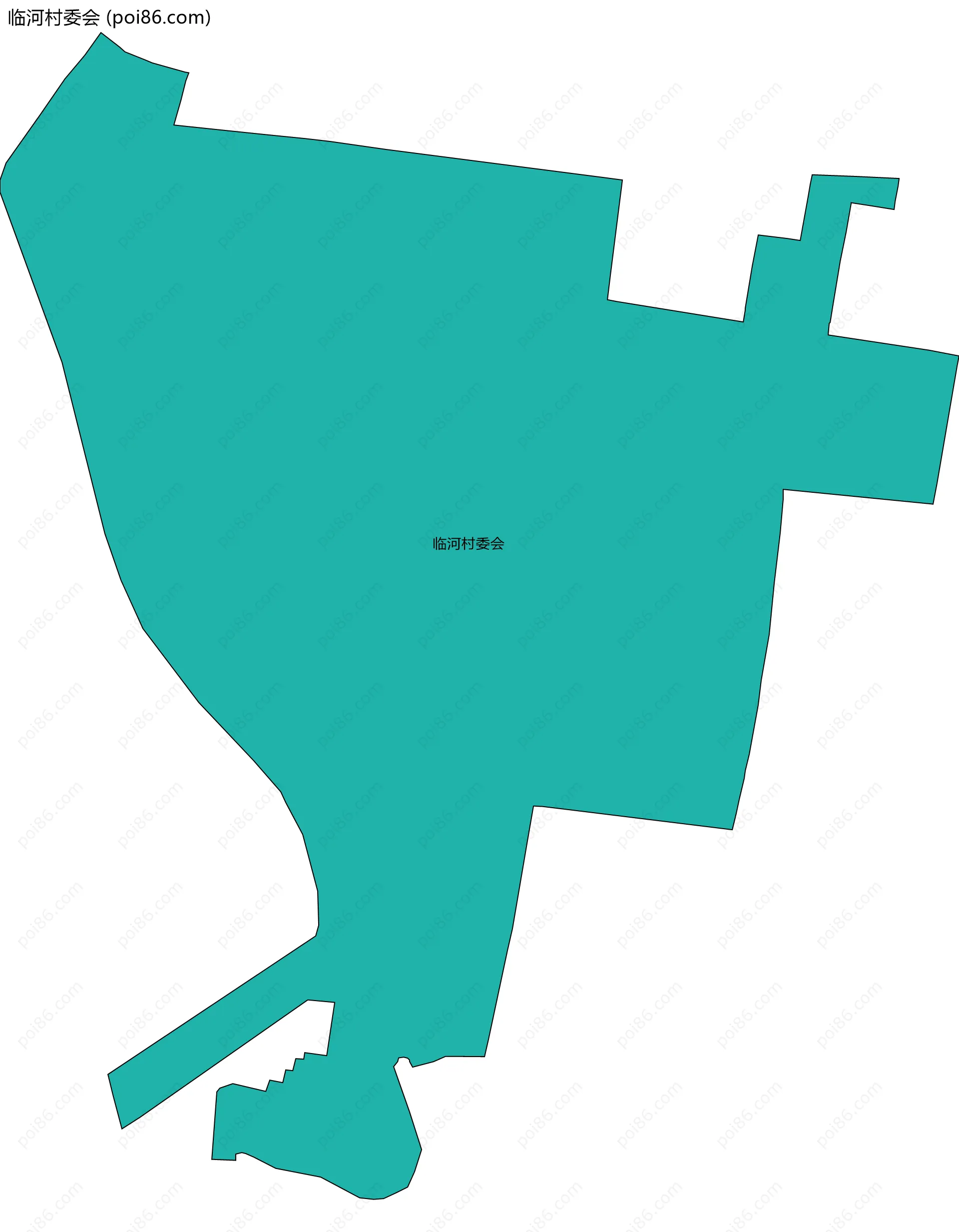 临河村委会边界地图