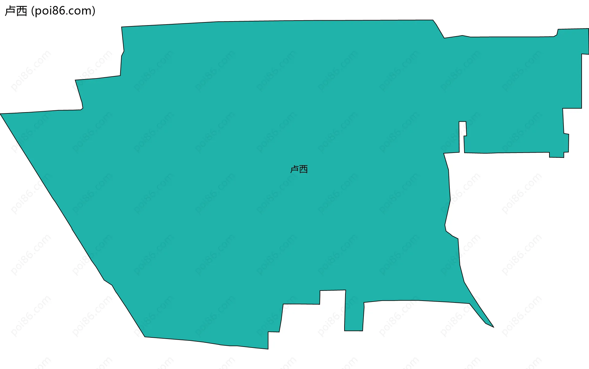 卢西边界地图