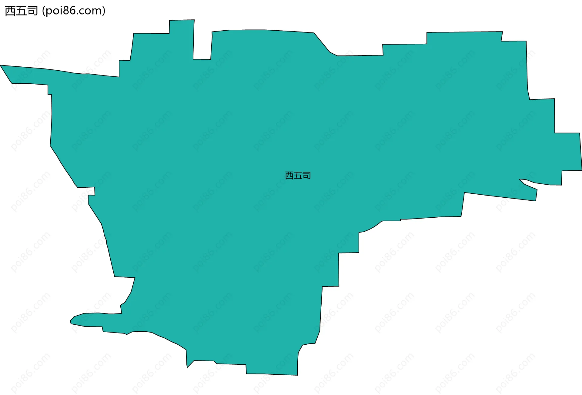 西五司边界地图