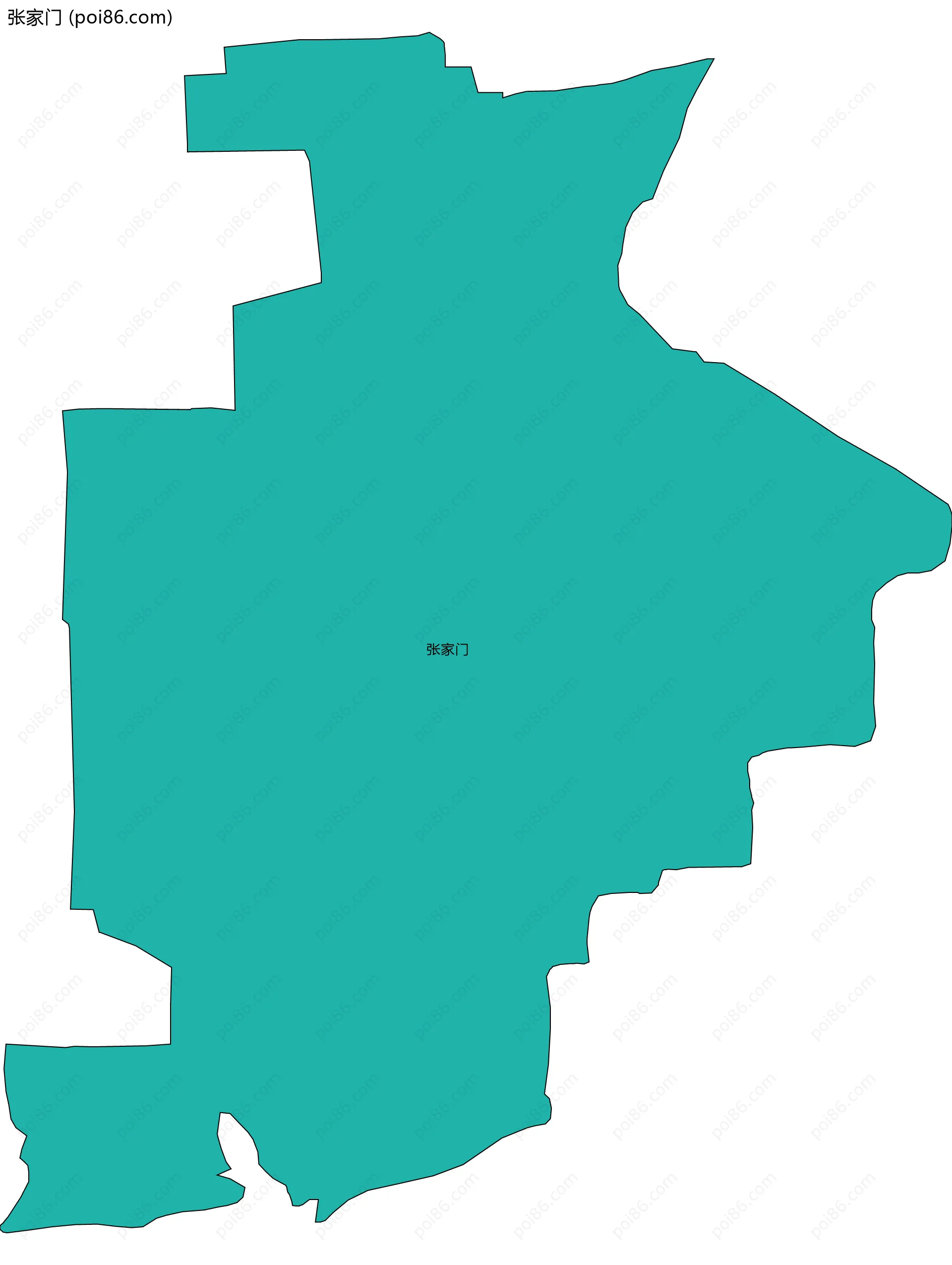 张家门边界地图