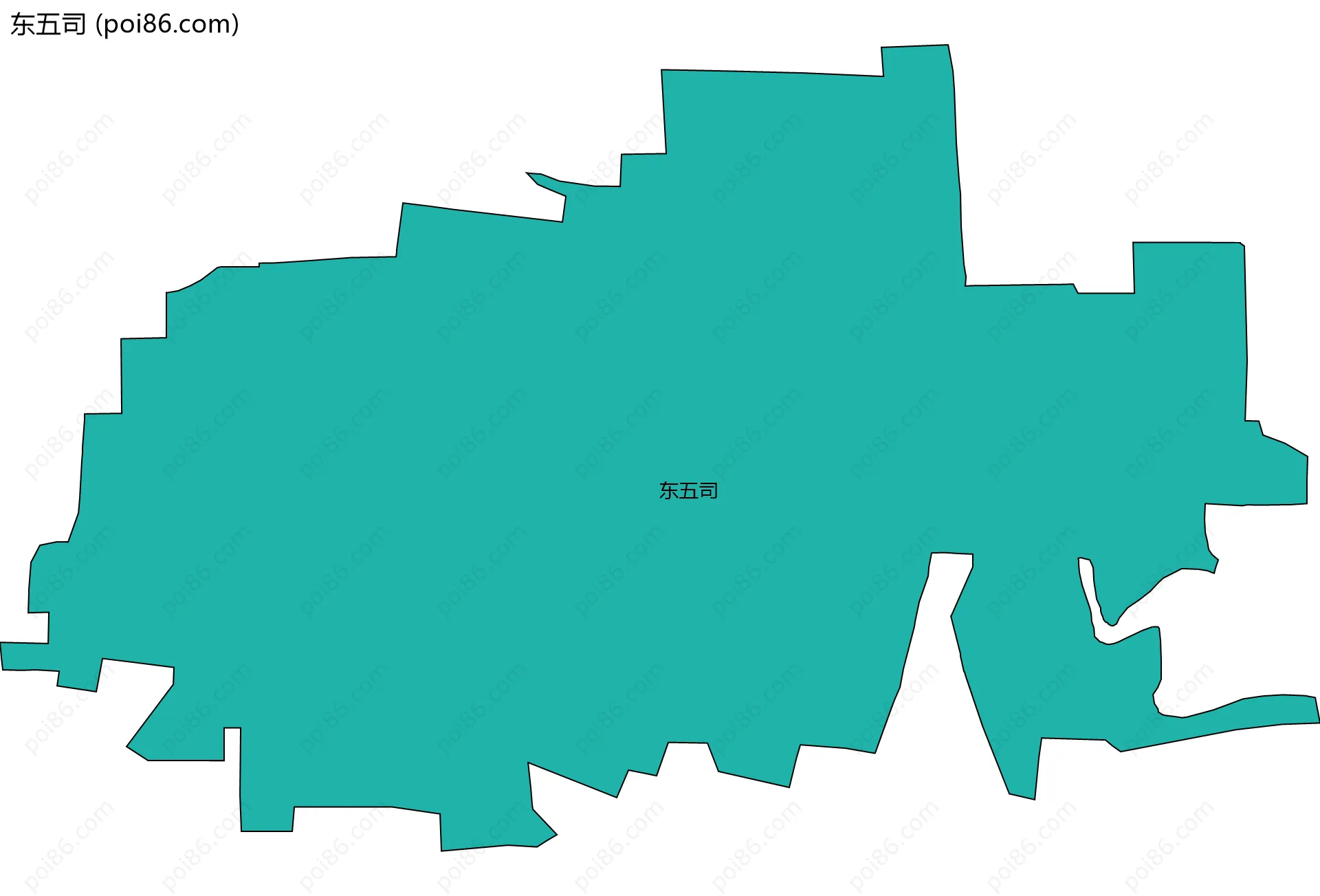 东五司边界地图