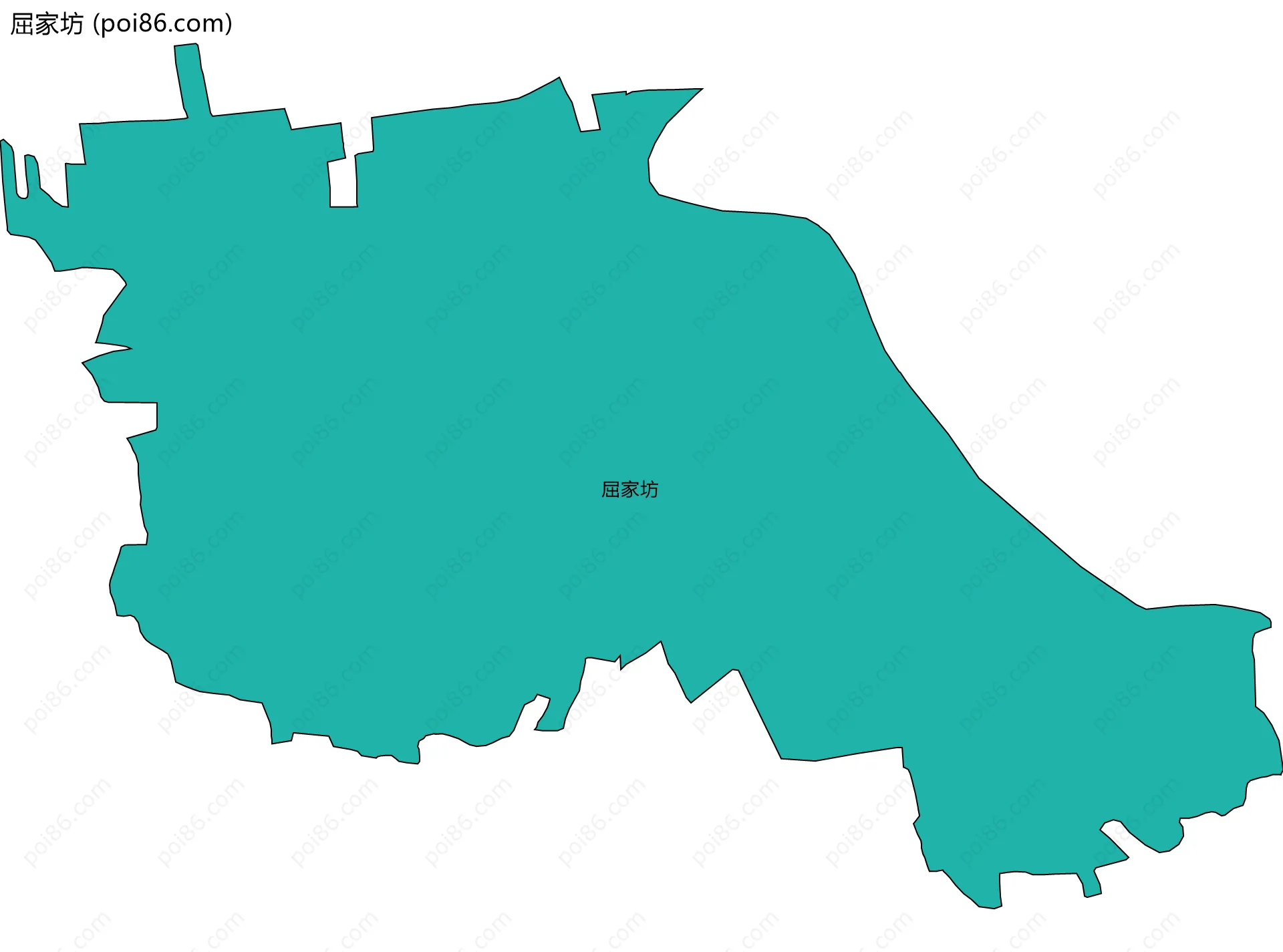 屈家坊边界地图