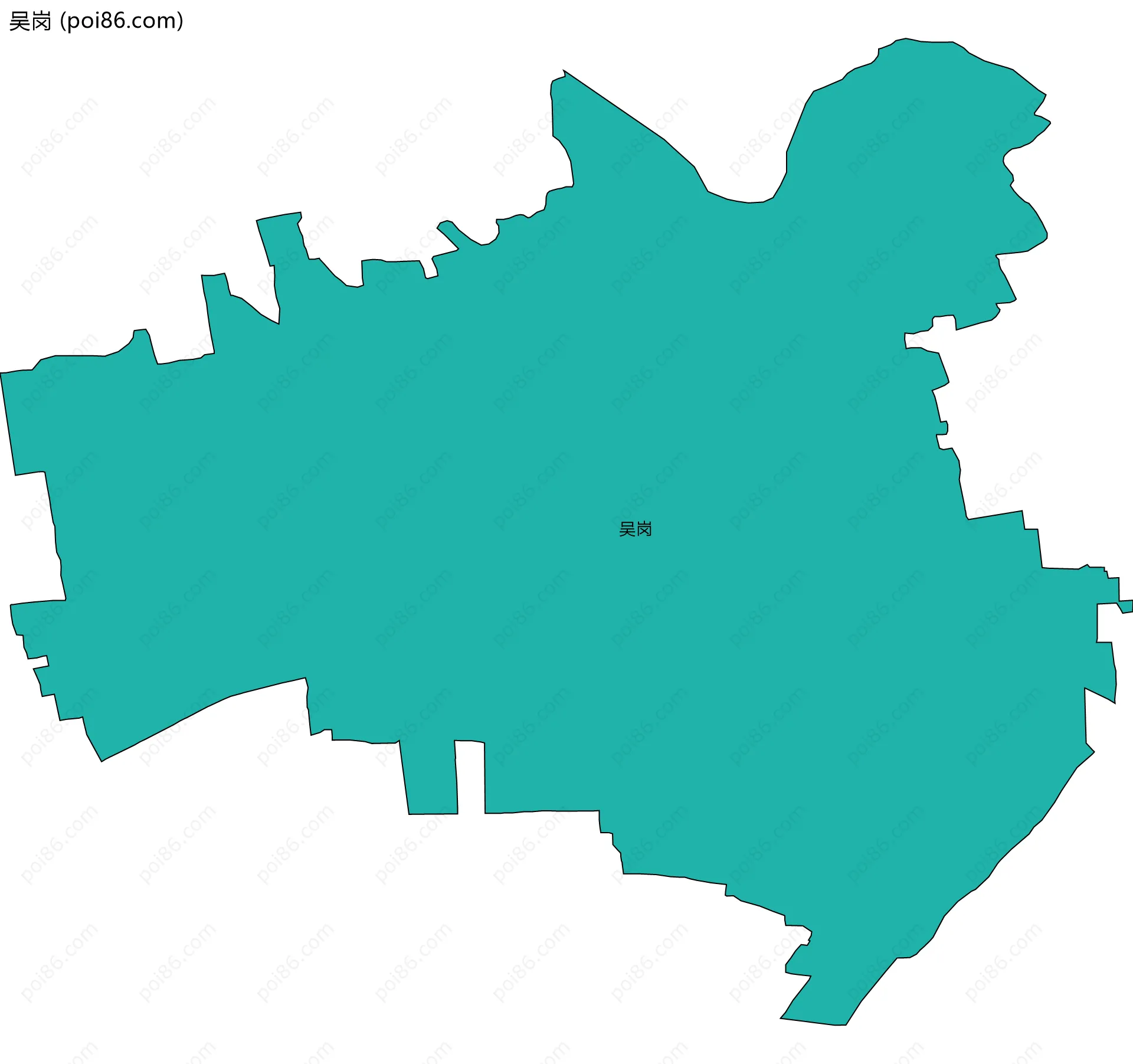 吴岗边界地图